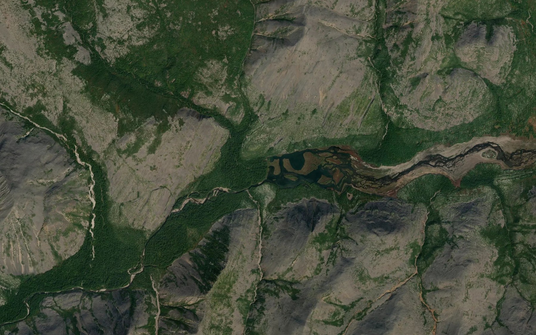 Satellite map of the Urdyuk