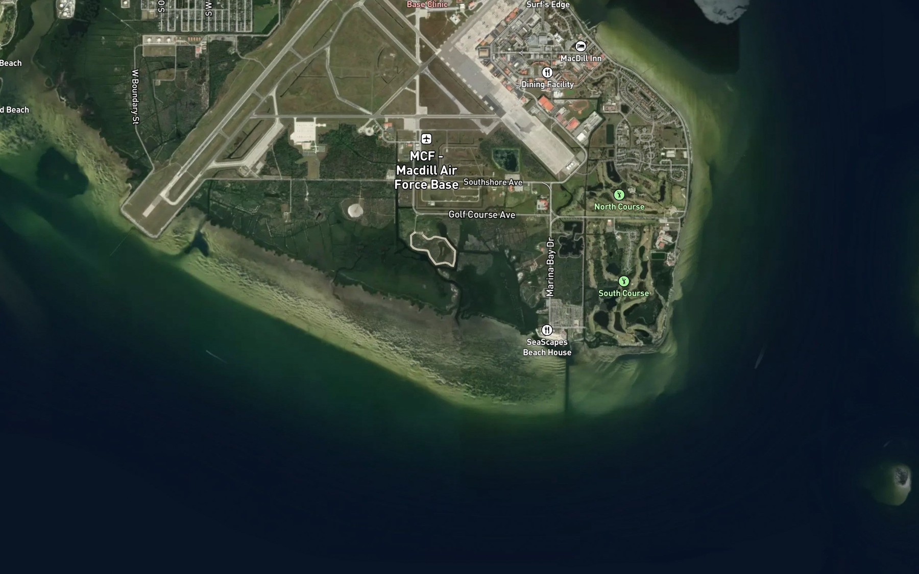 Satellite map of the Broad Creek