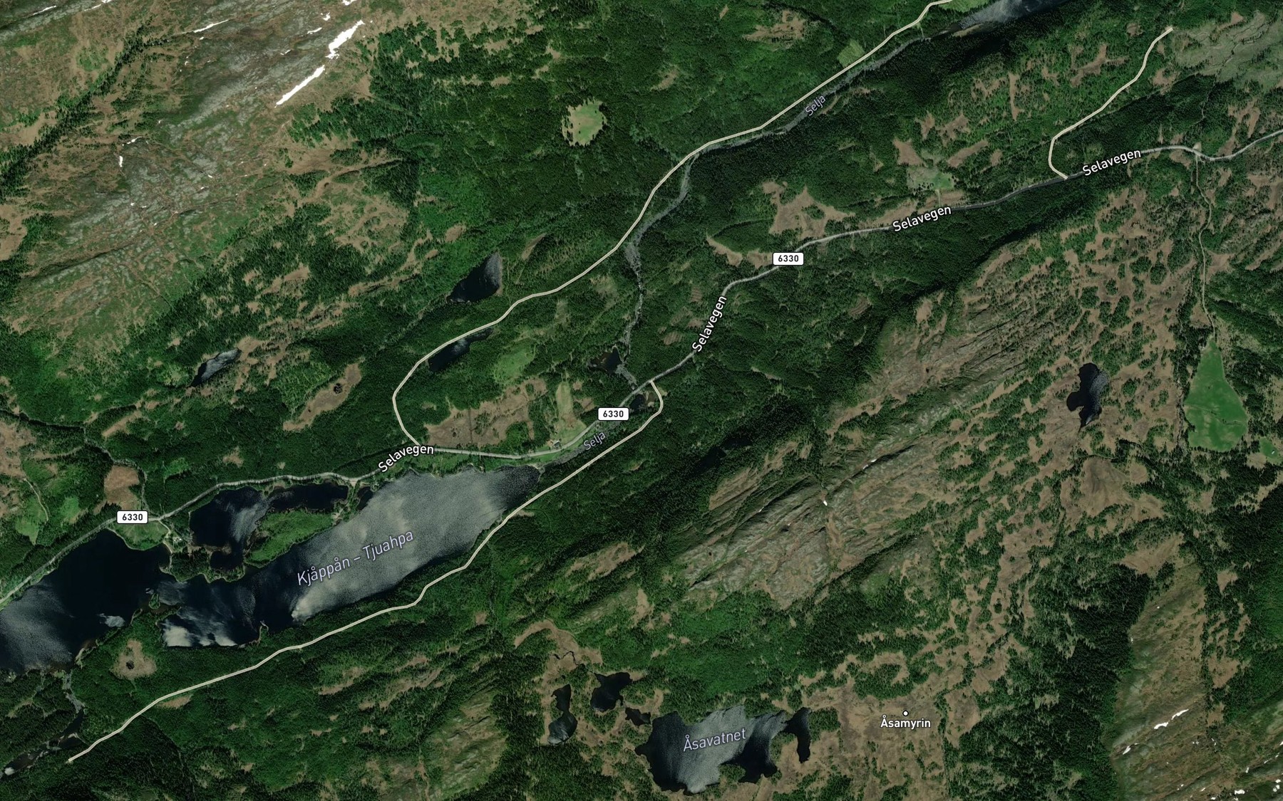 Satellite map of the Sneppafjorden