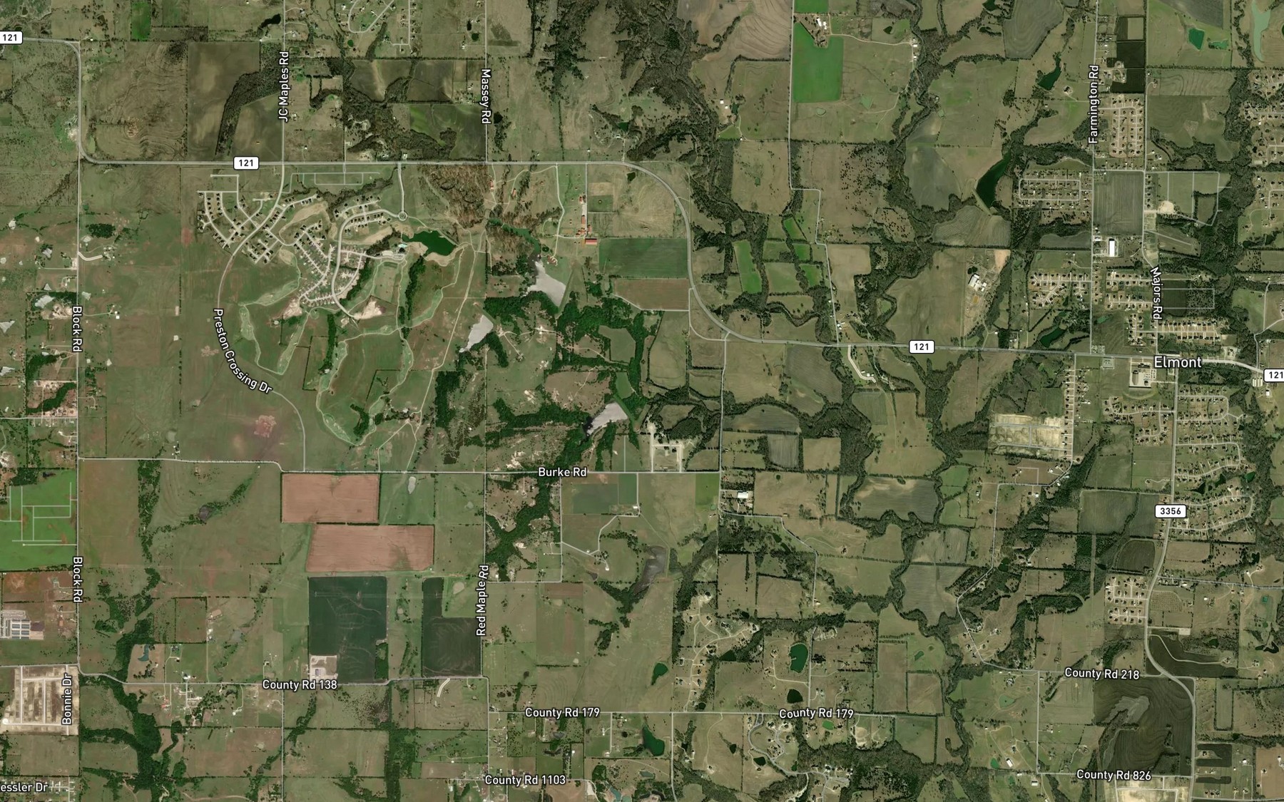 Satellite map of the Soil Conservation Service Site 27 Reservoir
