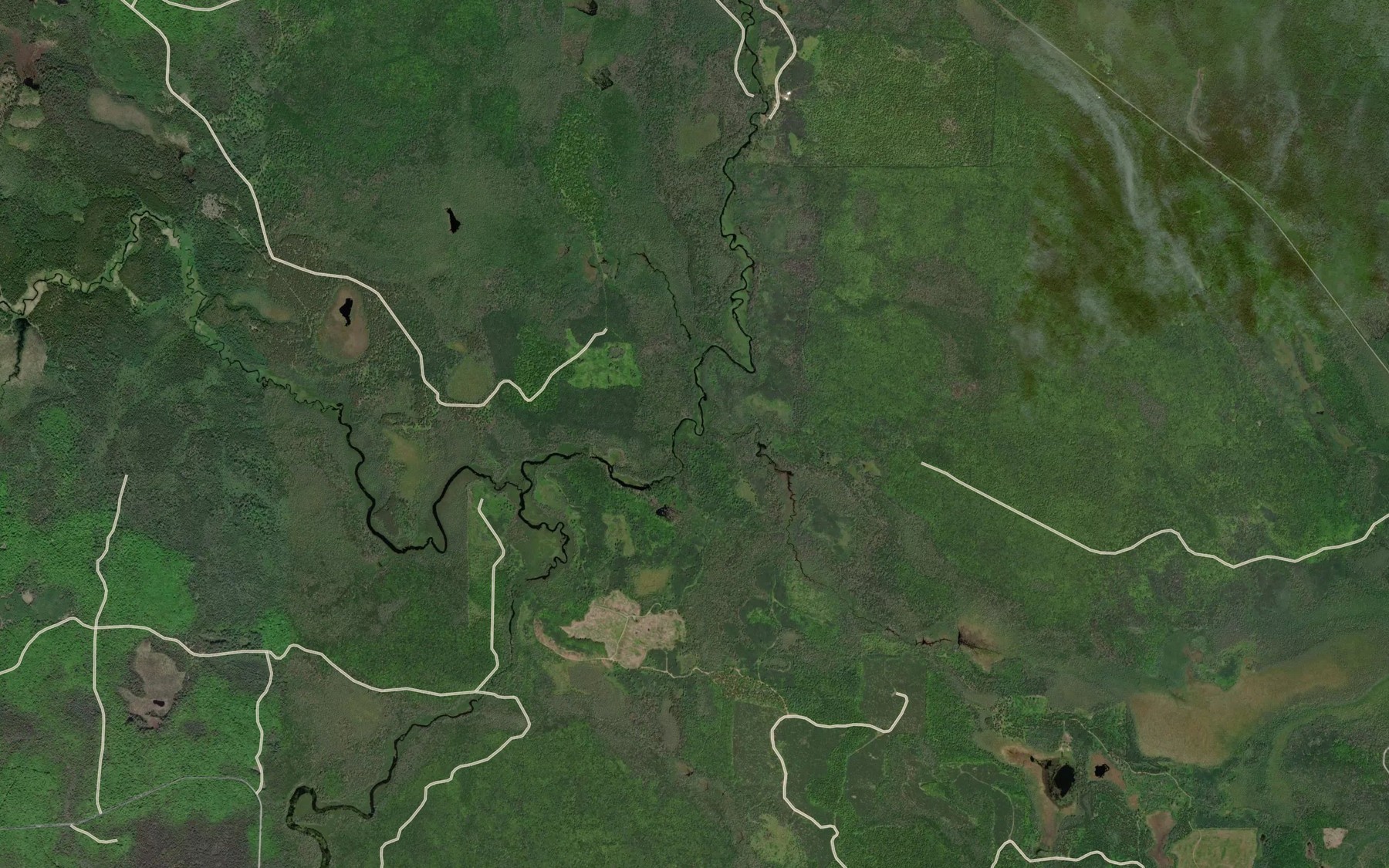 Satellite map of the Dead Slough
