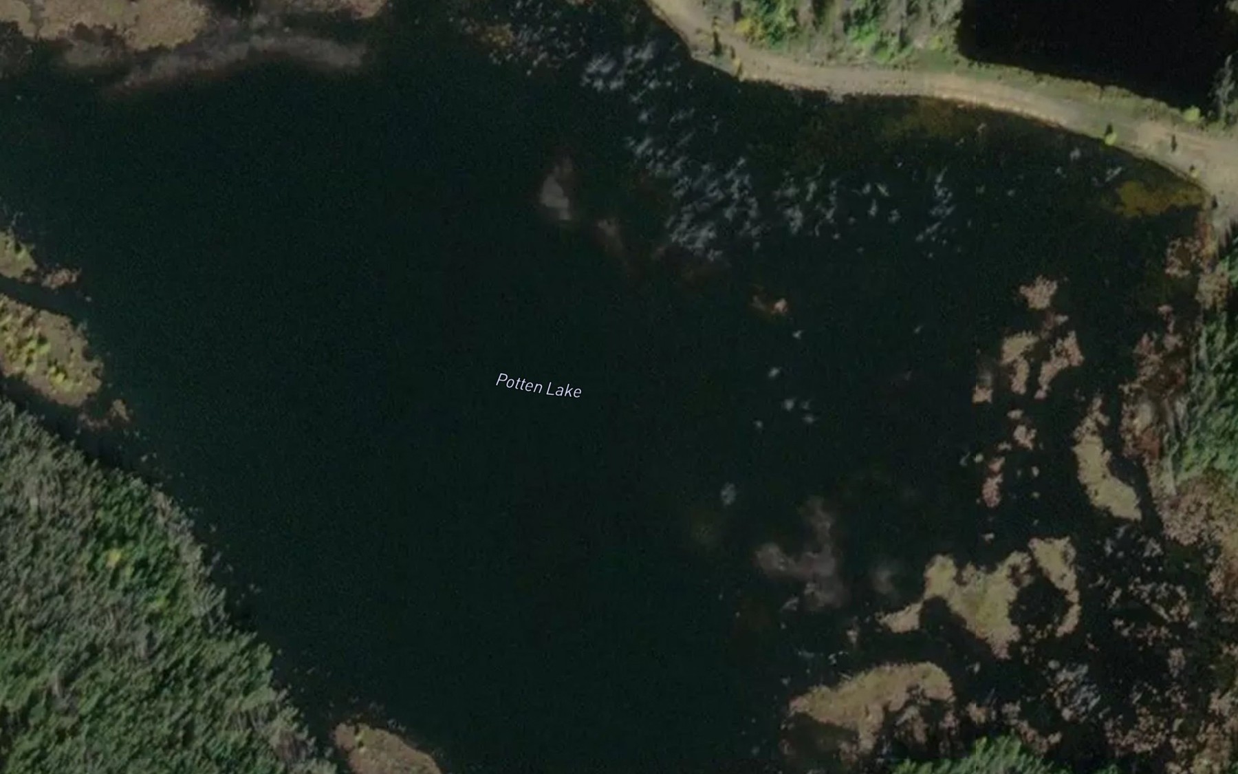 Satellite map of the Potten Lake