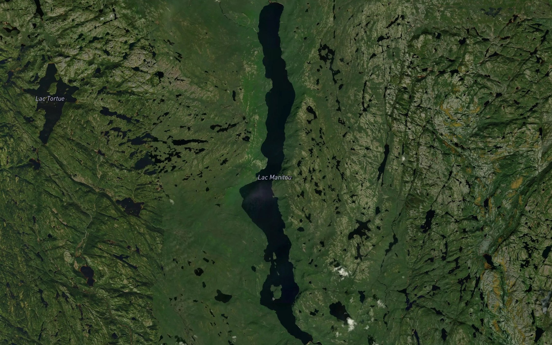 Satellite map of the Lac Manitou