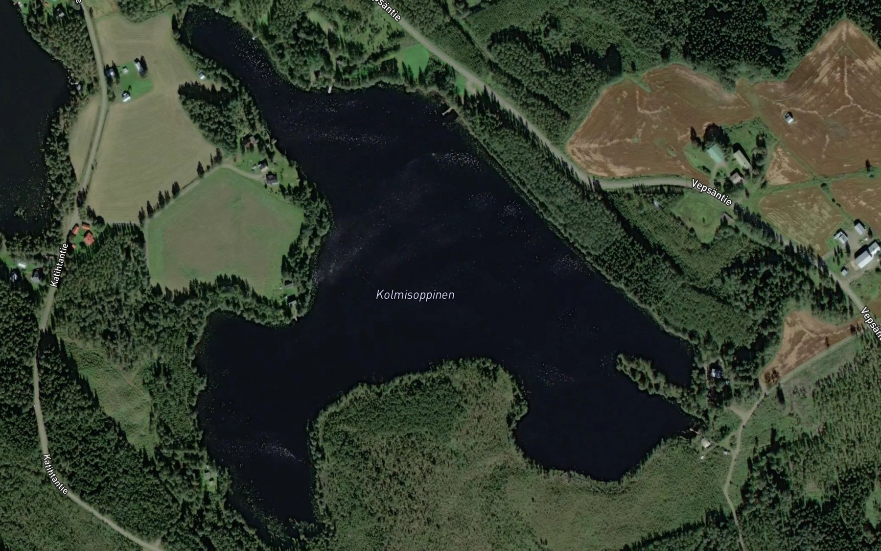 Satellite map of the Kolmisoppinen