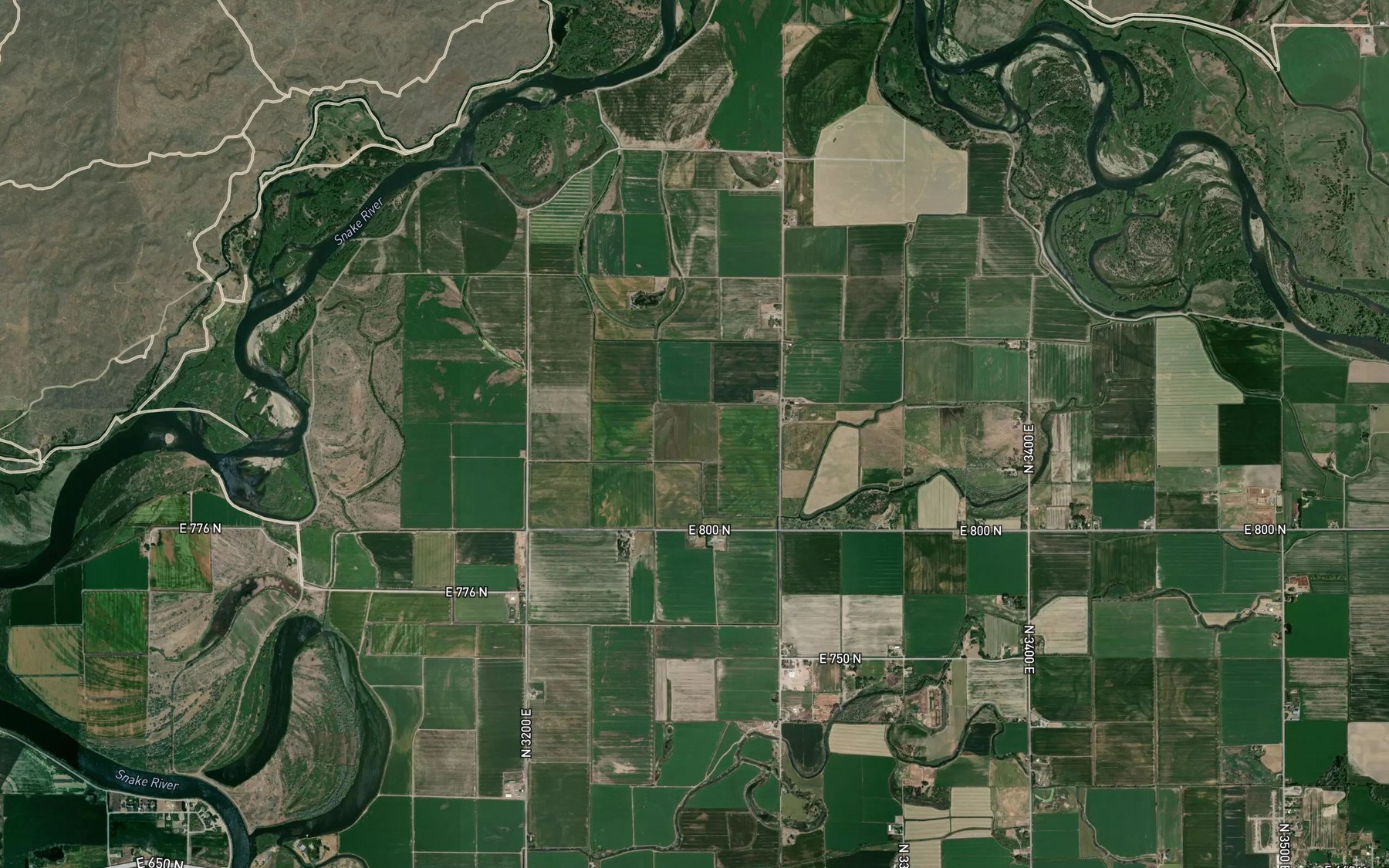 Satellite map of the Emigrant Creek