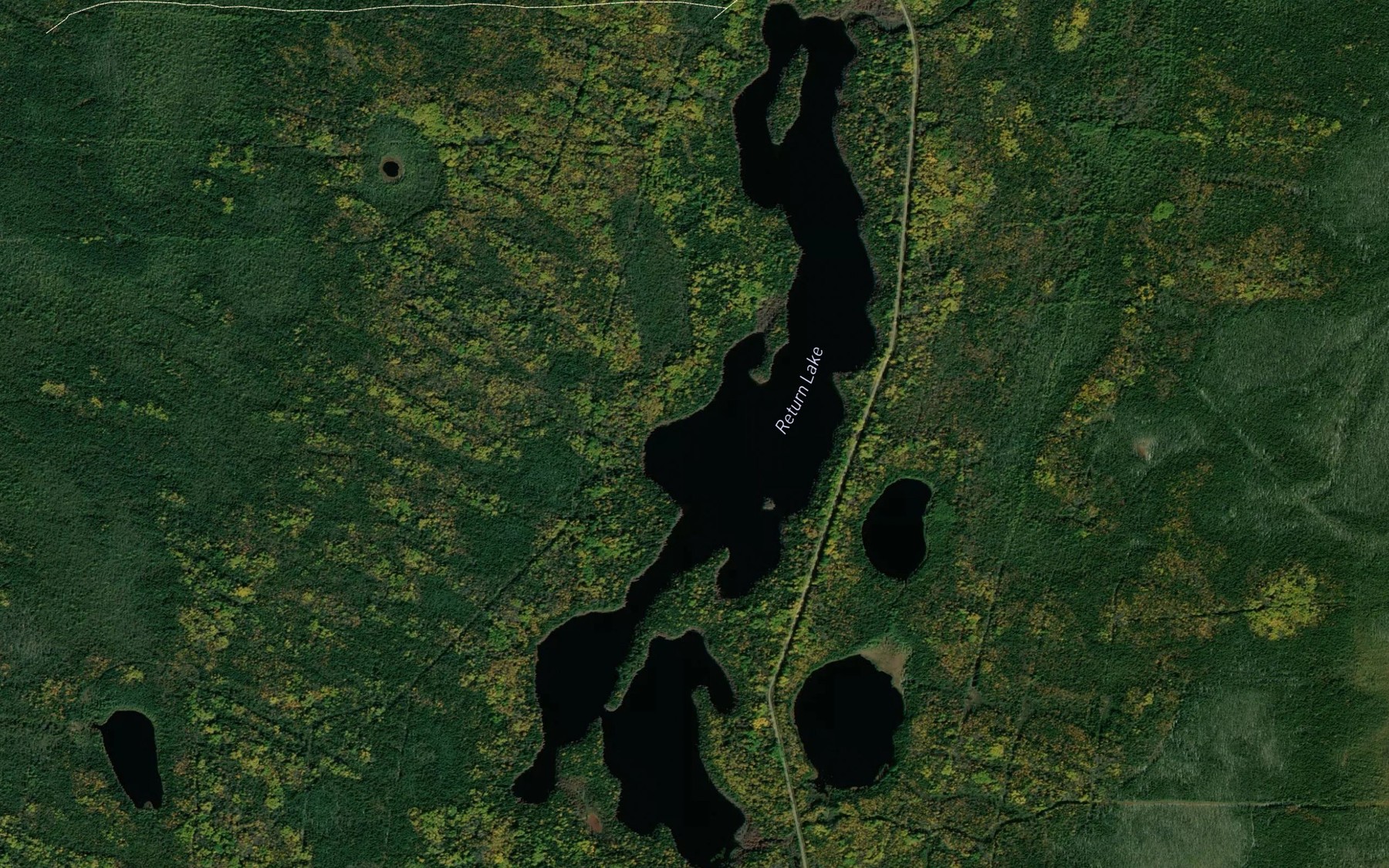 Satellite map of the Return Lake