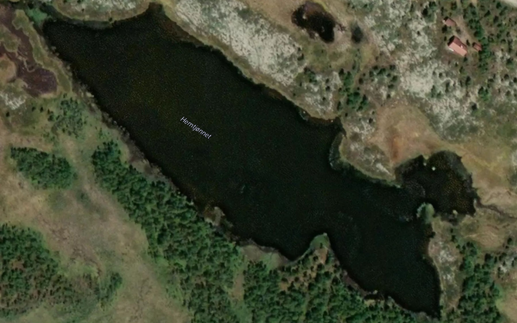 Satellite map of the Hemtjernet