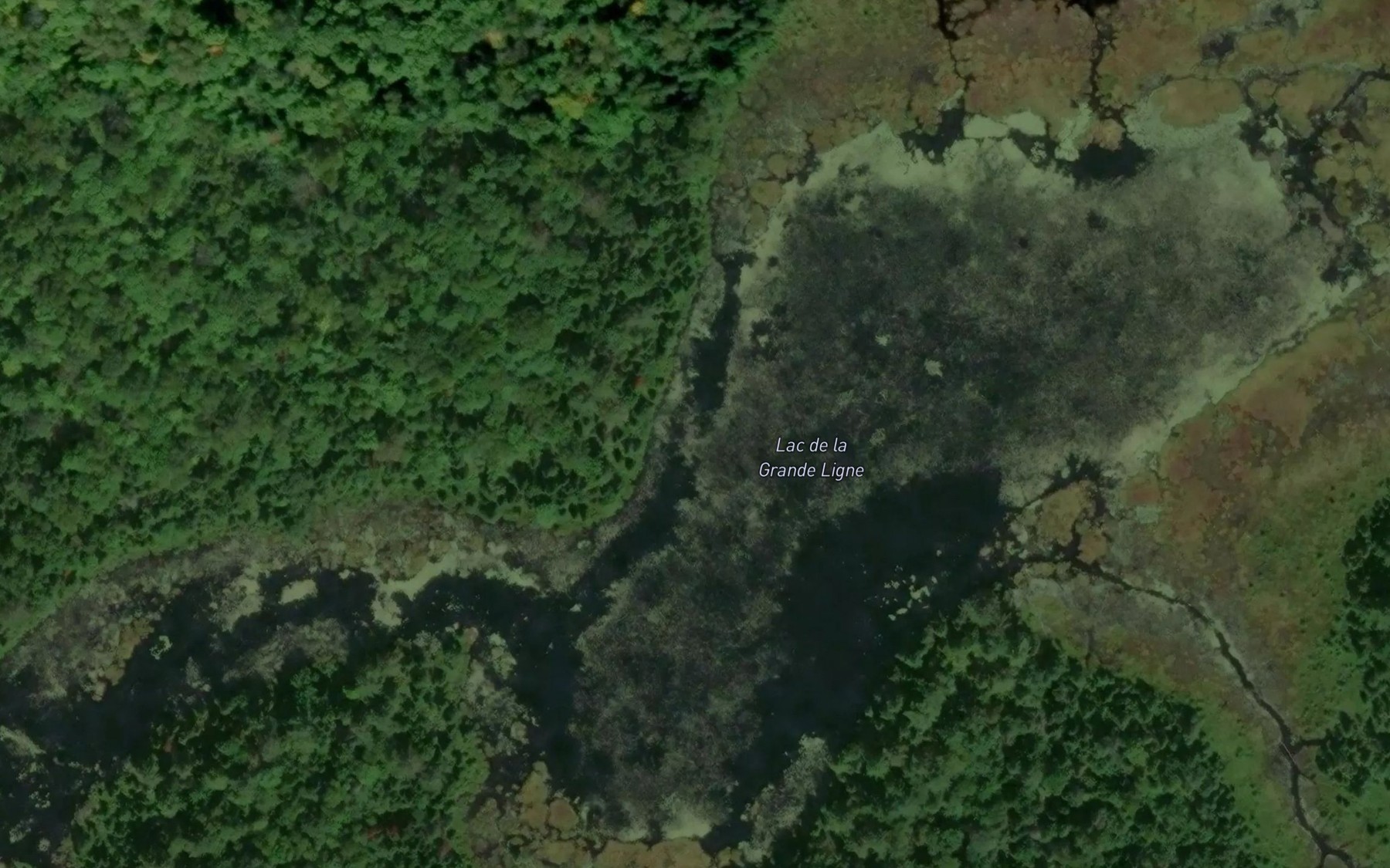 Satellite map of the Lac de la Grande Ligne