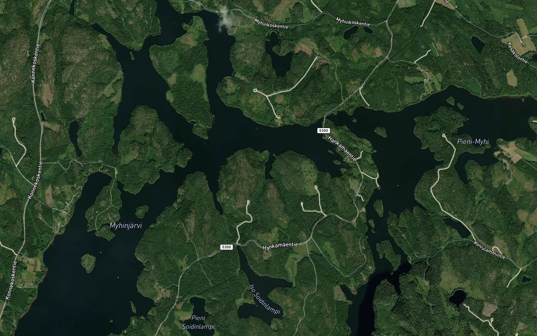 Satellite map of the Itikkalahti