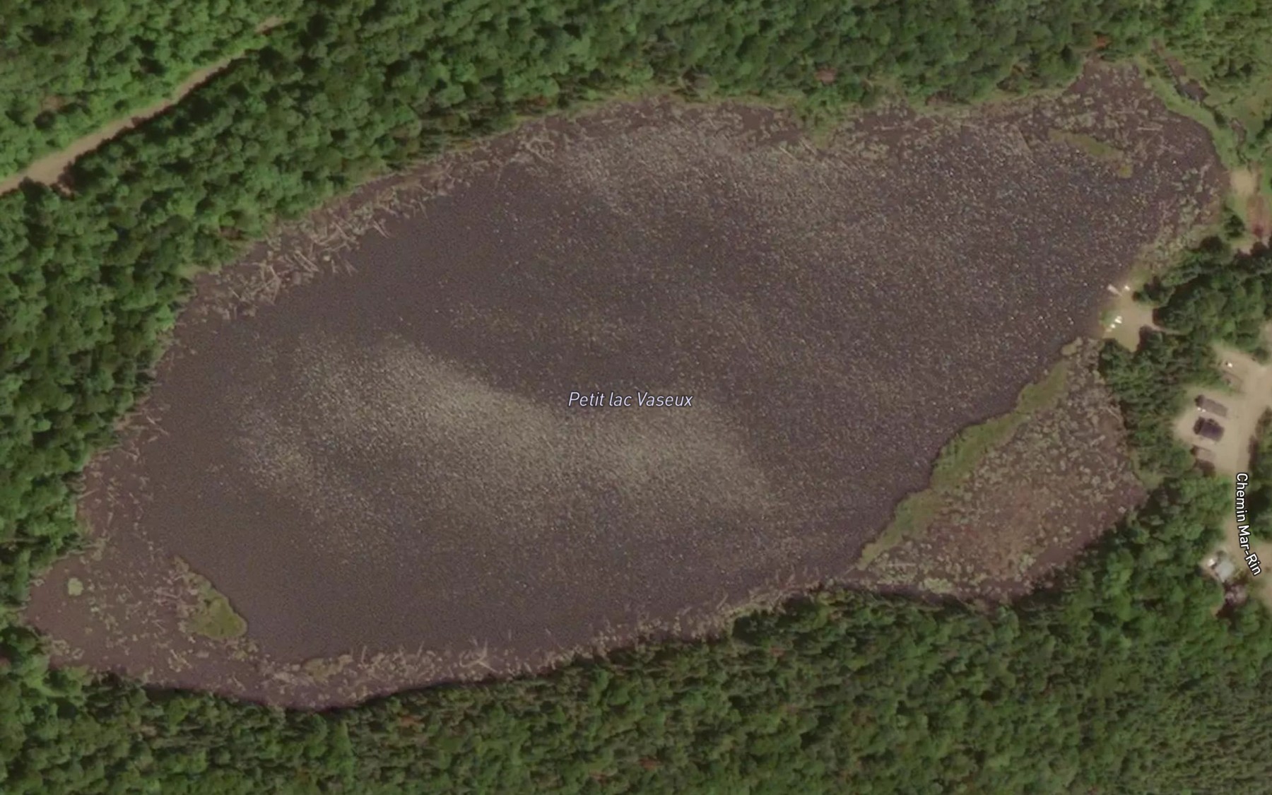 Satellite map of the Petit lac Vaseux