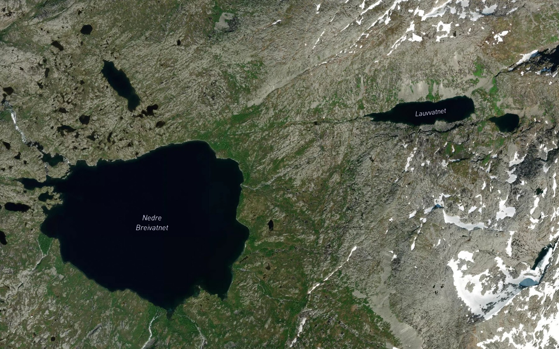 Satellite map of the Lauvvasselva