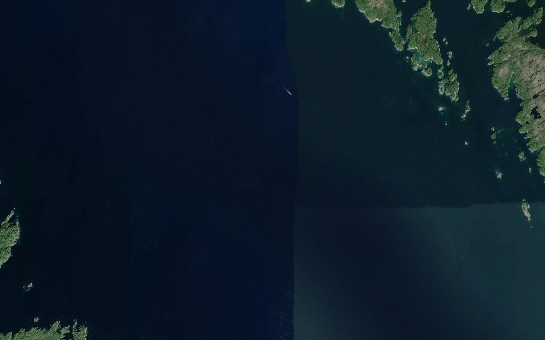Satellite map of the Estevan Sound