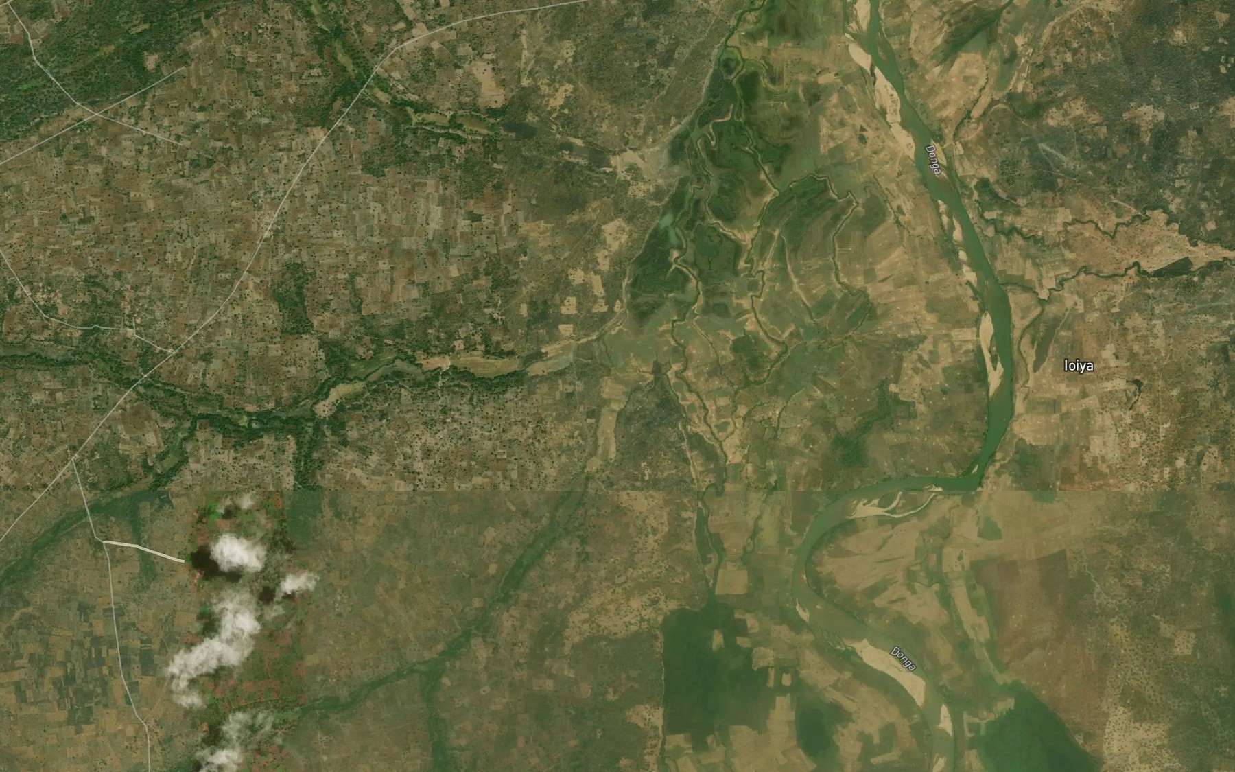 Satellite map of the River Ayeadzemde