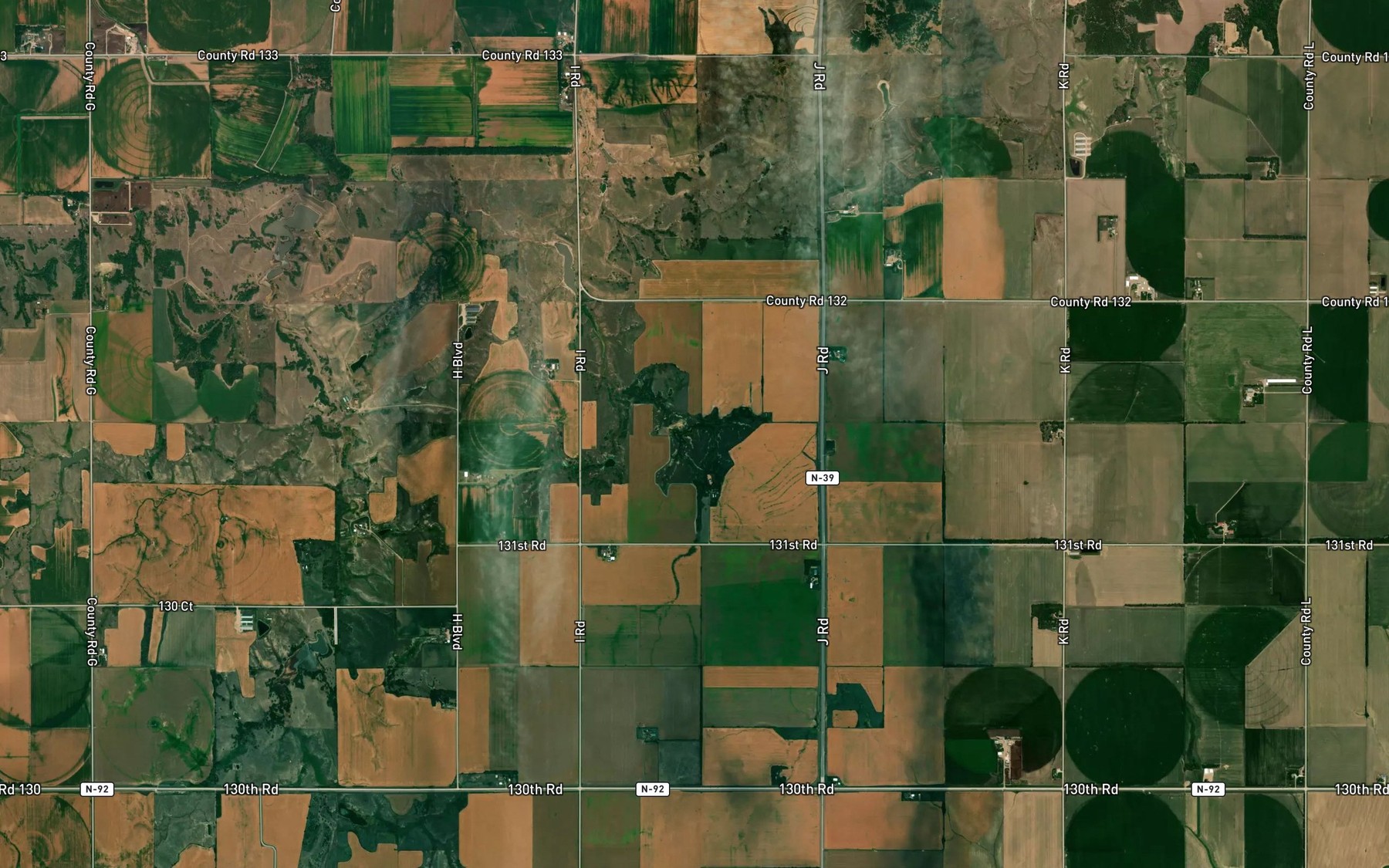 Satellite map of the Jones Creek Reservoir 1-1