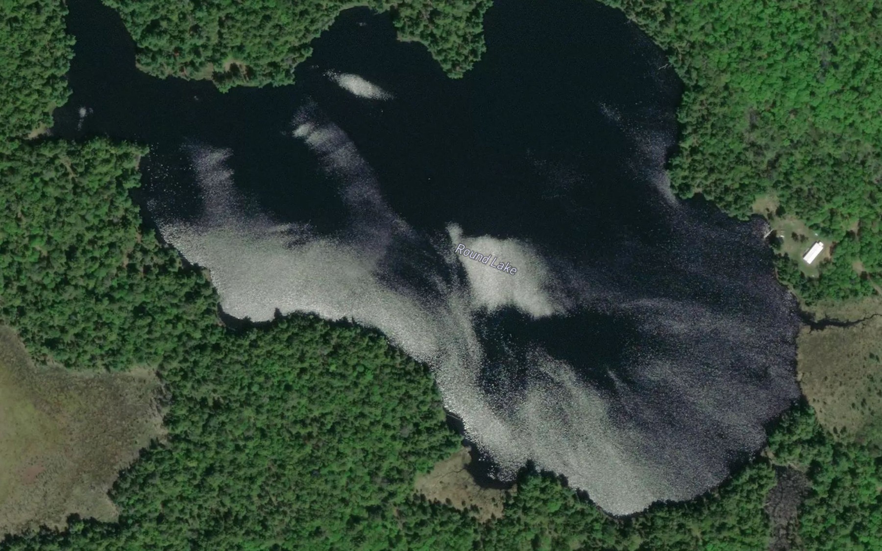 Satellite map of the Round Lake