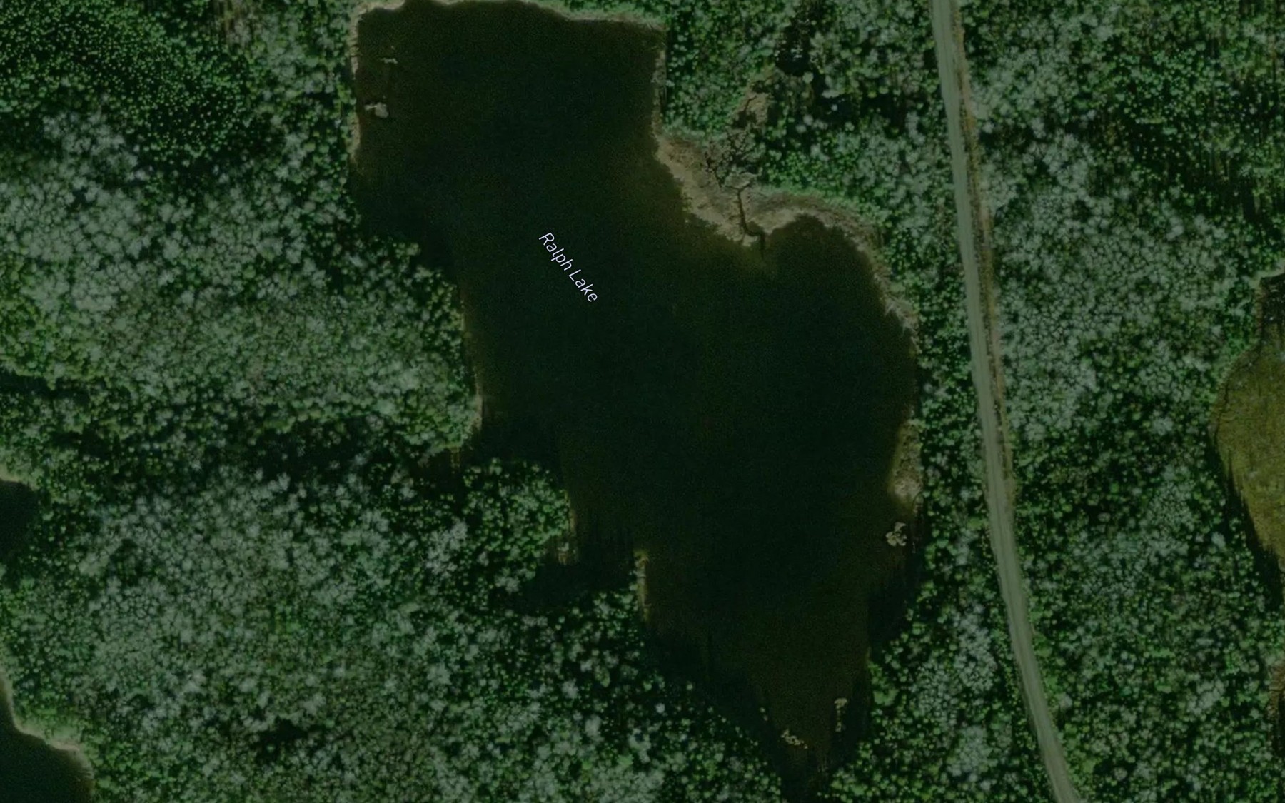 Satellite map of the Ralph Lake