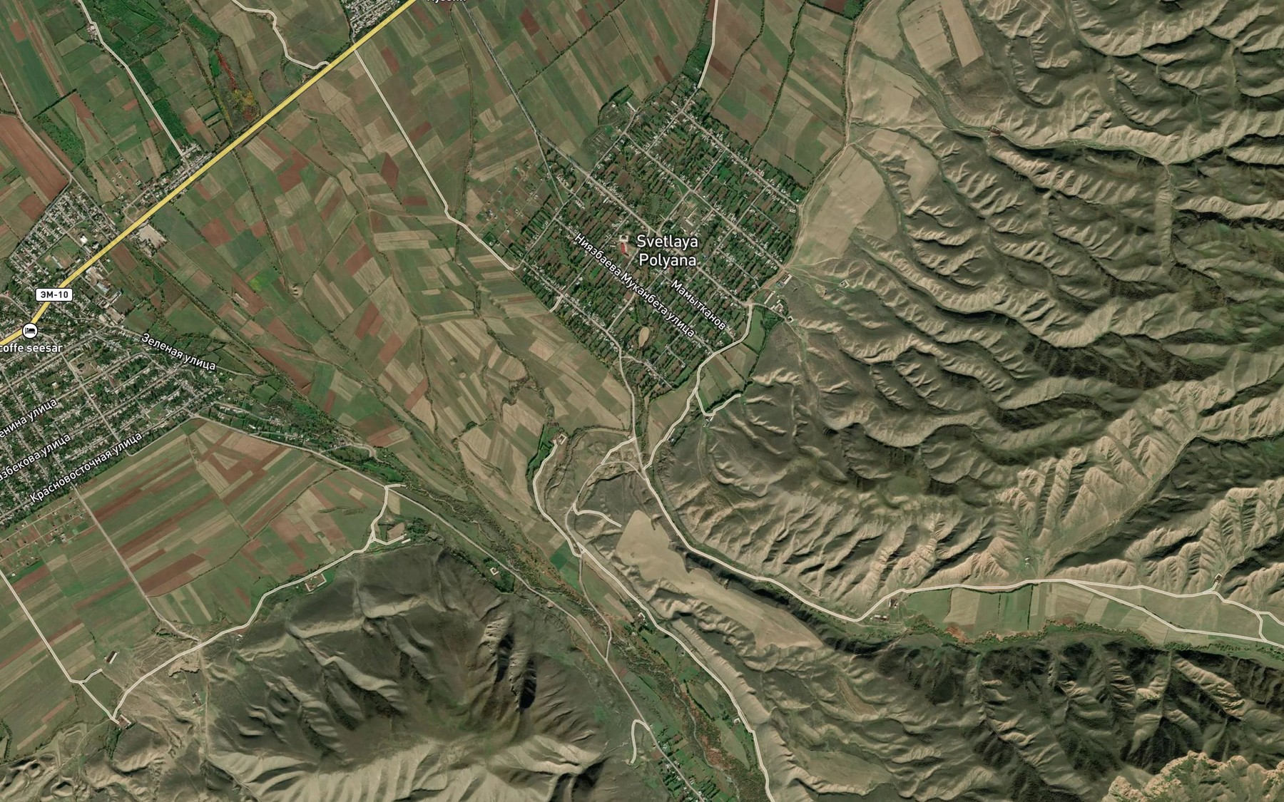 Satellite map of the Syuttubulak