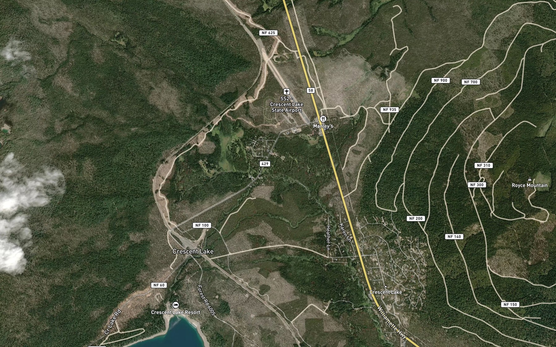Satellite map of the Cold Spring Creek