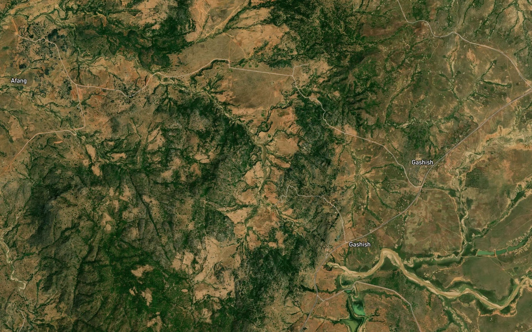 Satellite map of the Kurra Falls