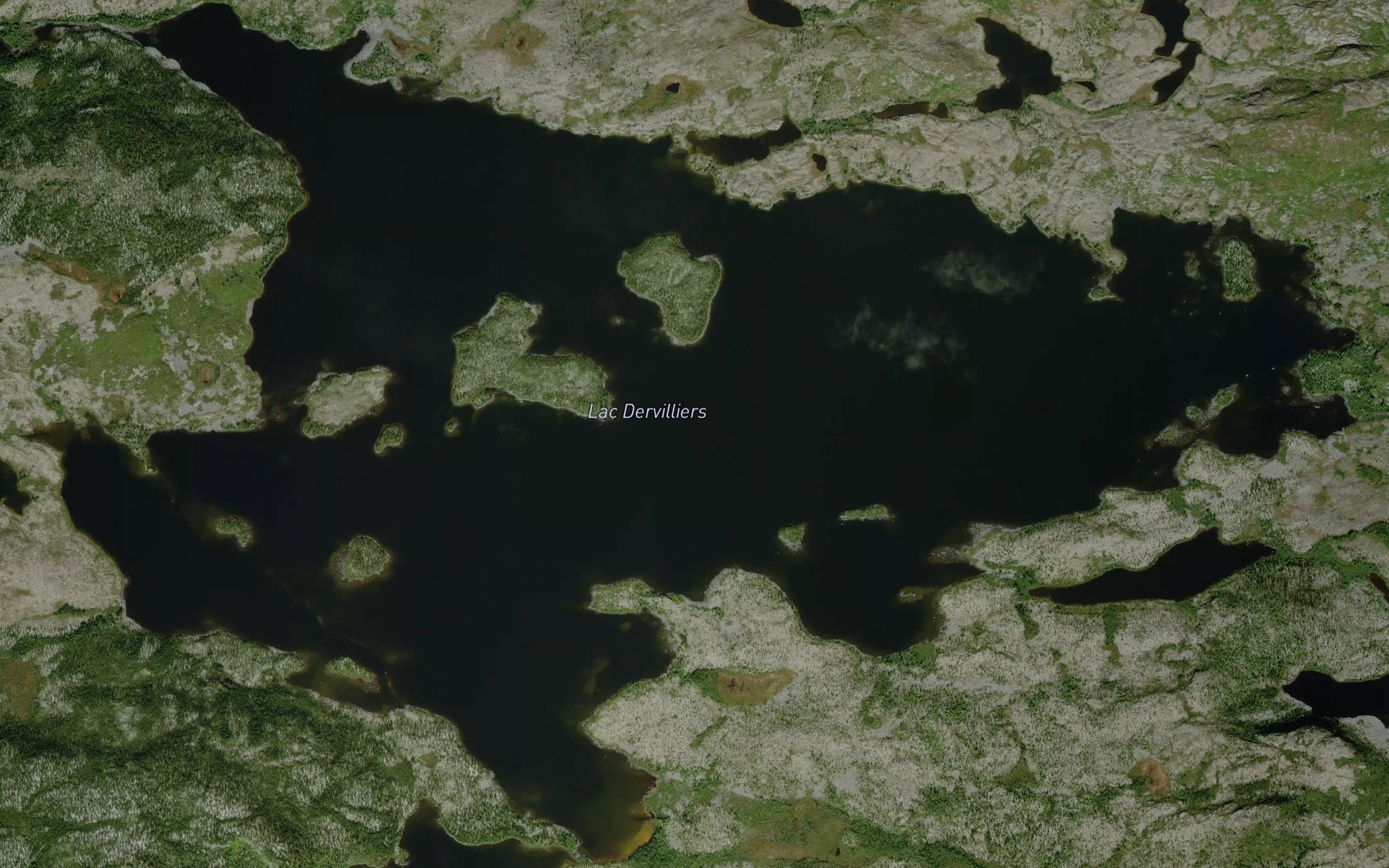 Satellite map of the Lac Dervilliers