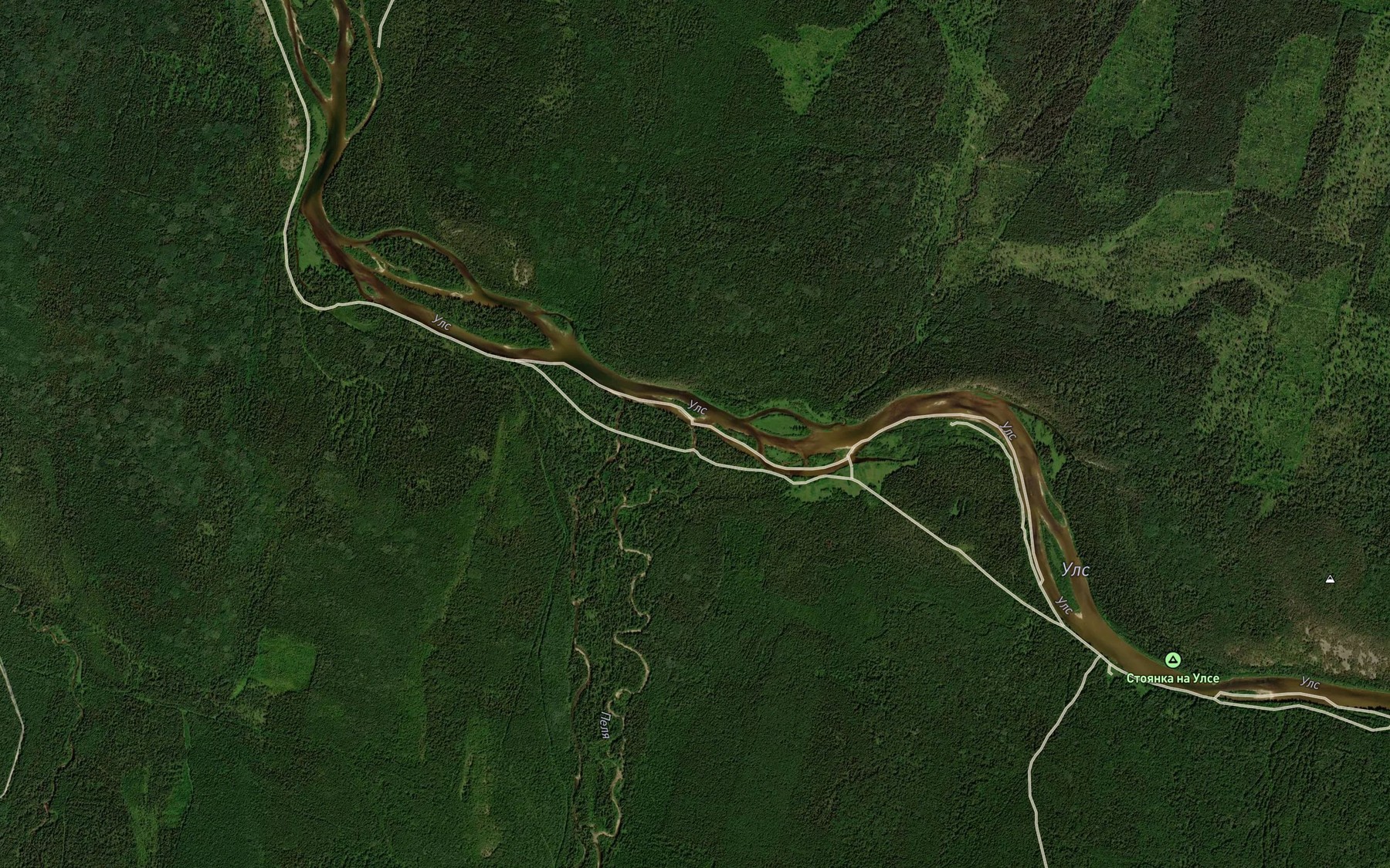 Satellite map of the Pelya