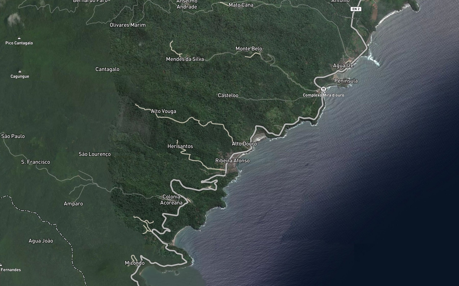 Satellite map of the Ribeira Afonso