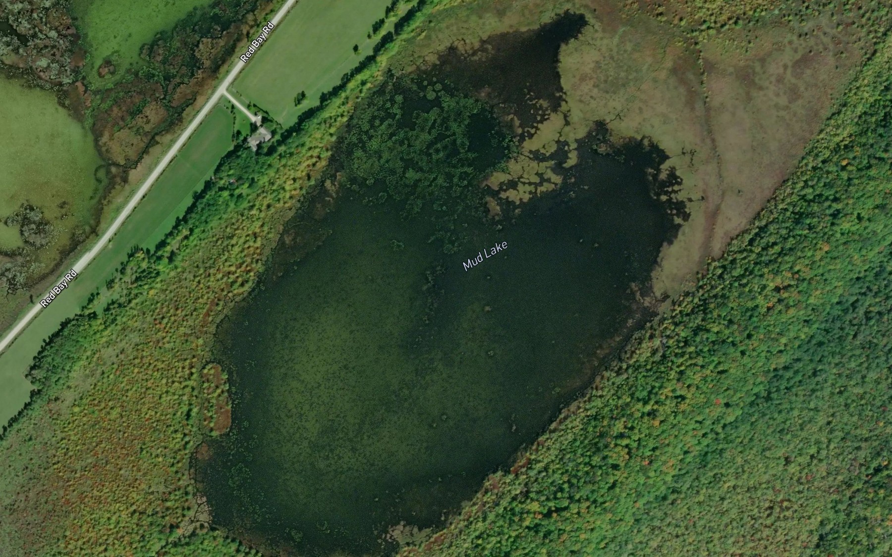 Satellite map of the Mud Lake