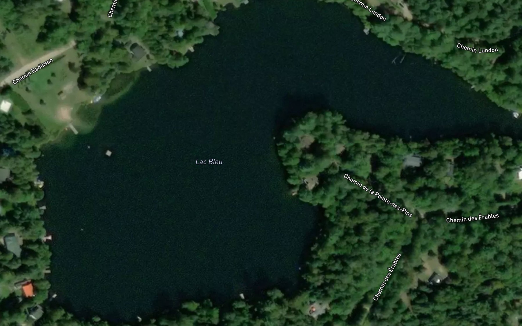 Satellite map of the Lac Bleu