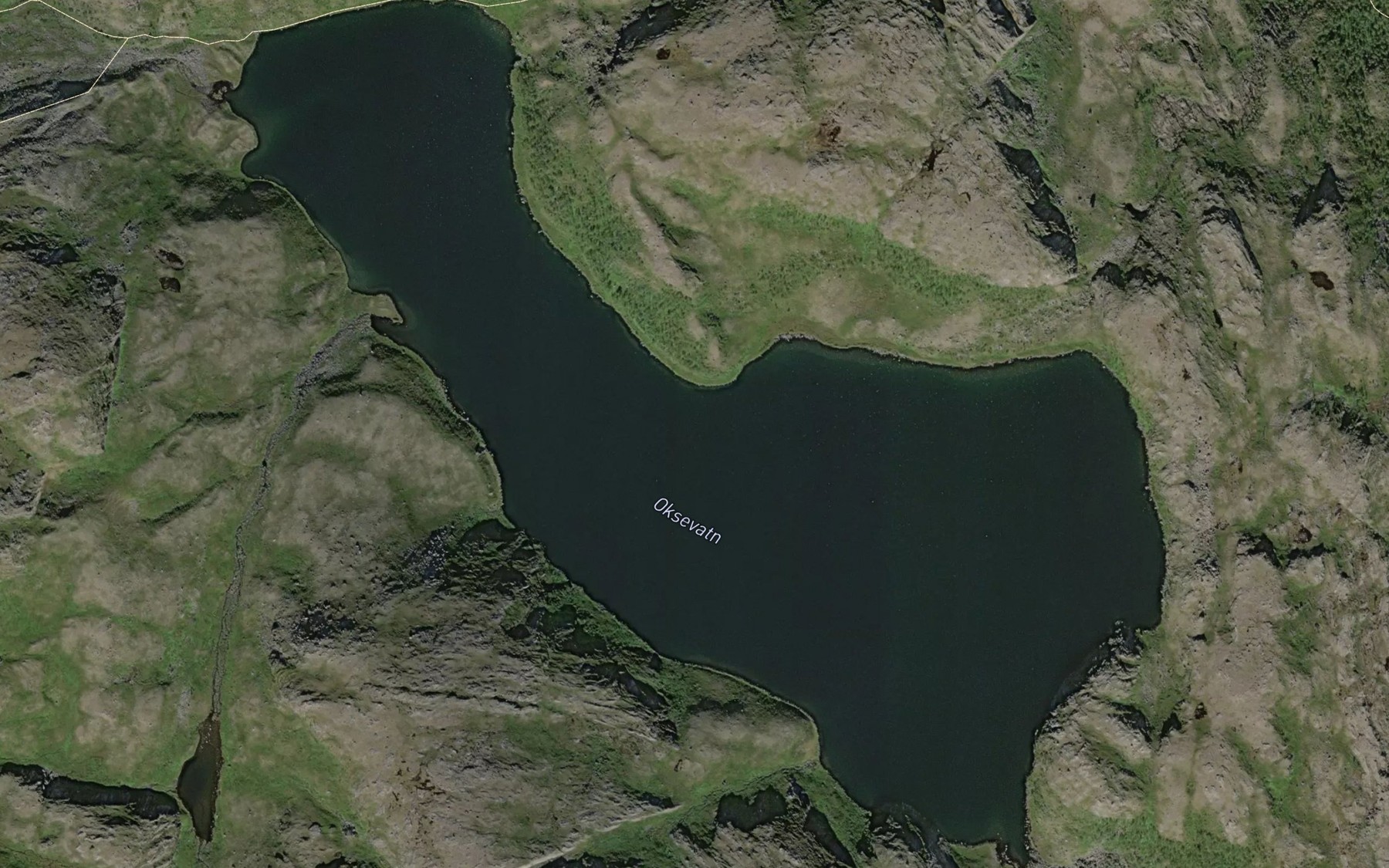 Satellite map of the Vuoksajavri
