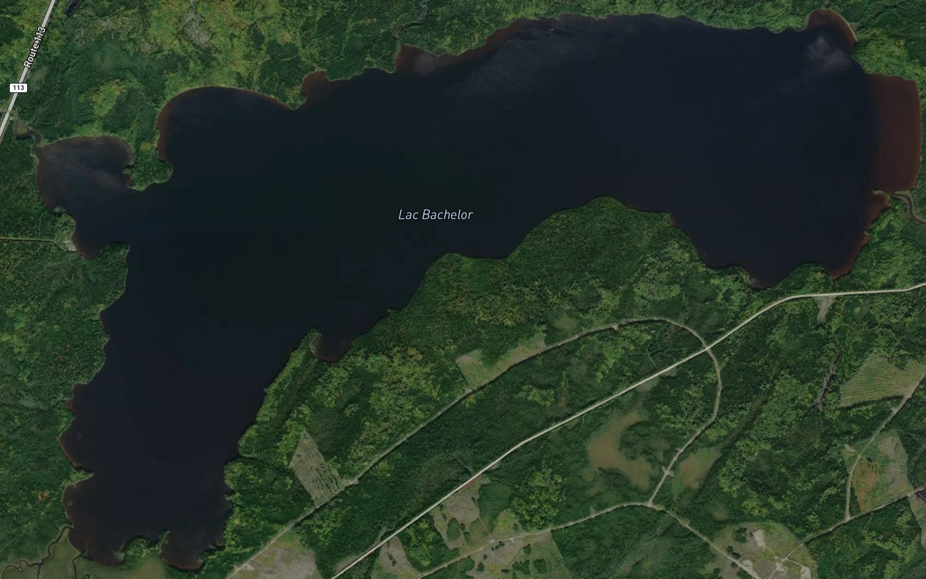 Satellite map of the Lac Bachelor