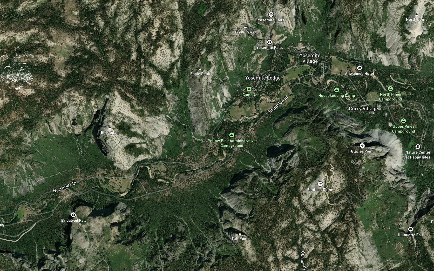 Satellite map of the Eagle Creek