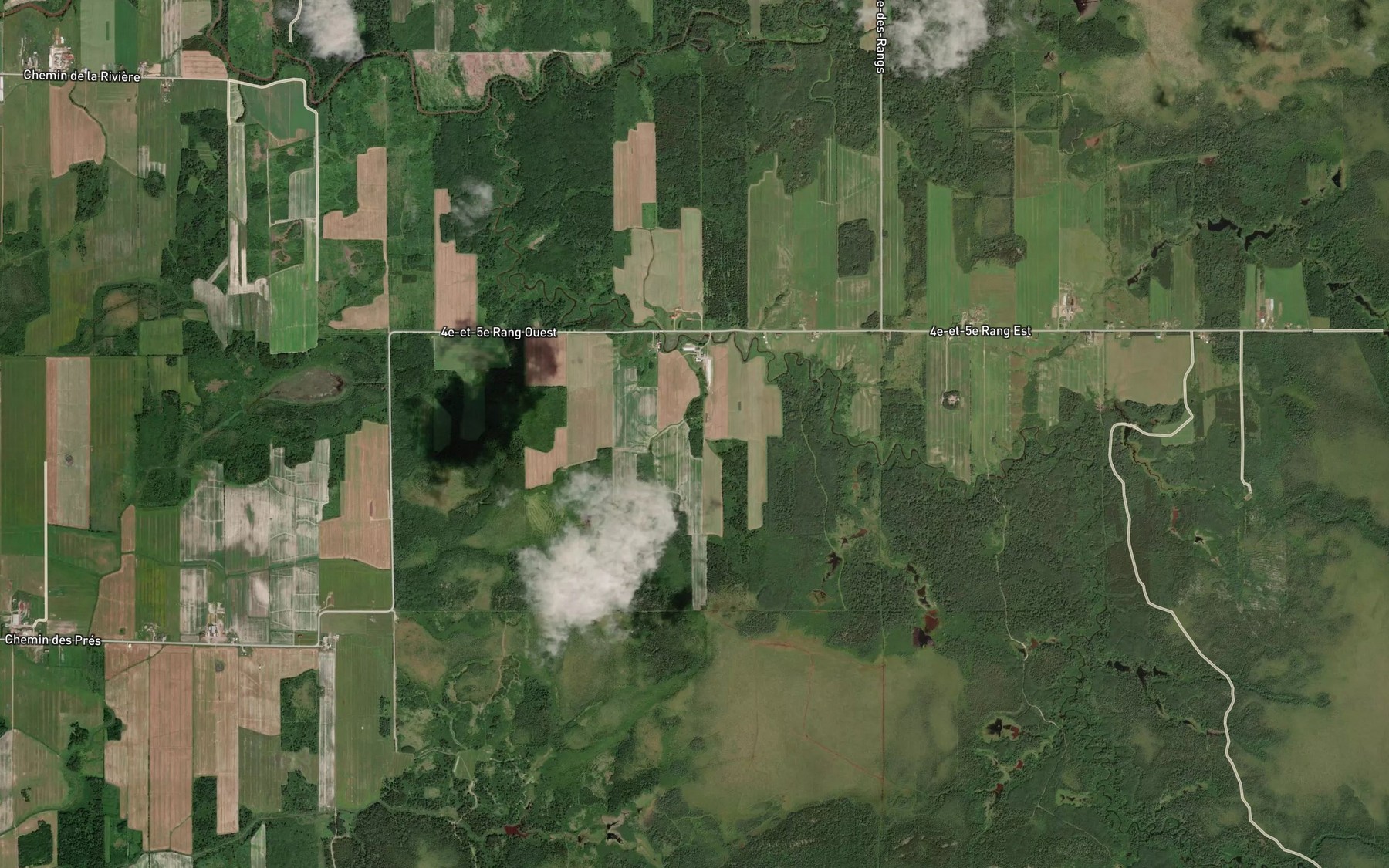 Satellite map of the Ruisseau Grondin
