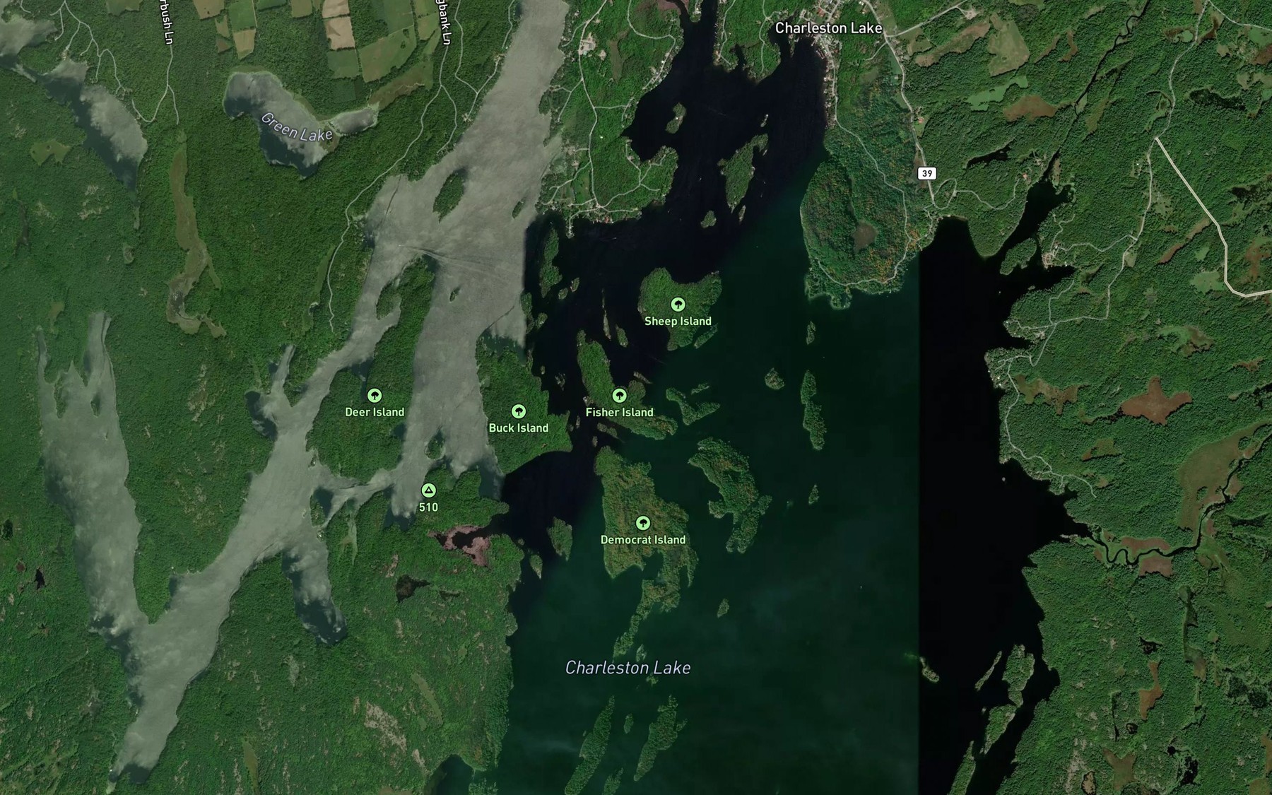 Satellite map of the Gold Cove