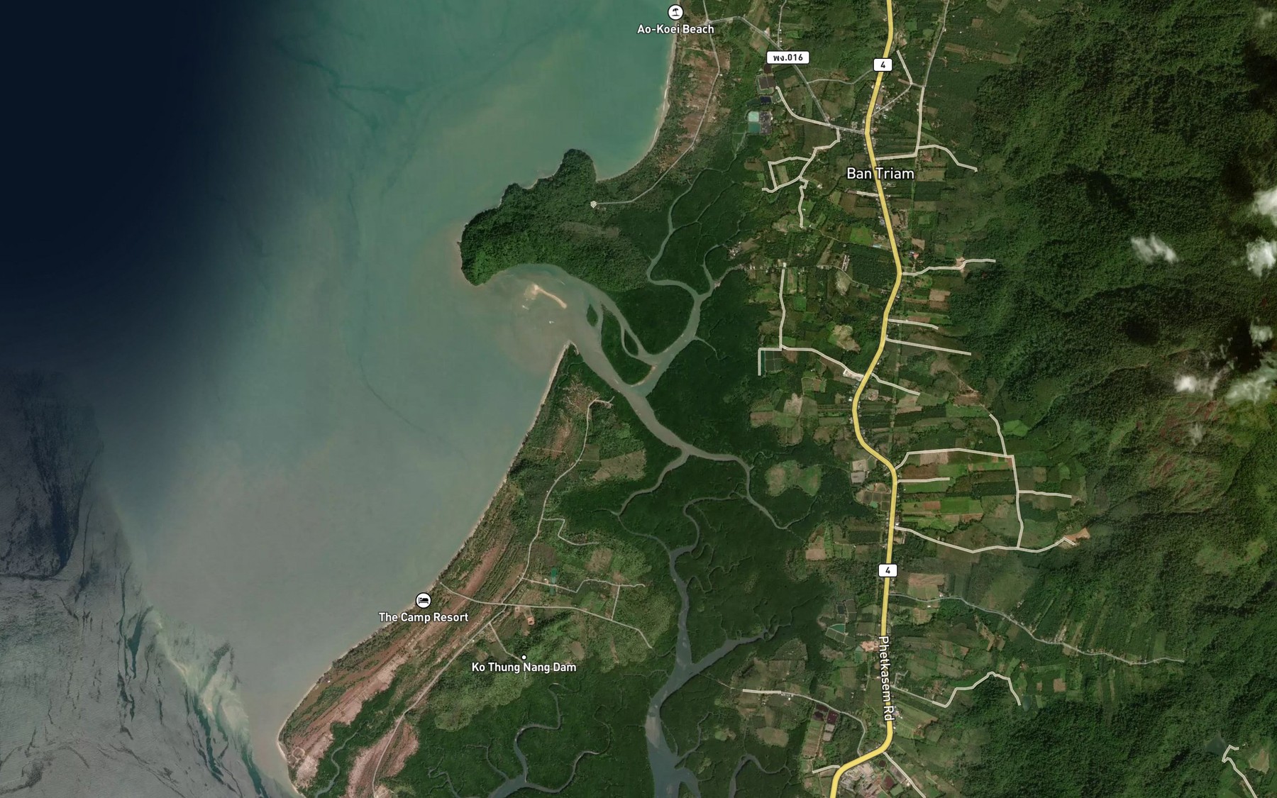 Satellite map of the Khlong Bang Wa