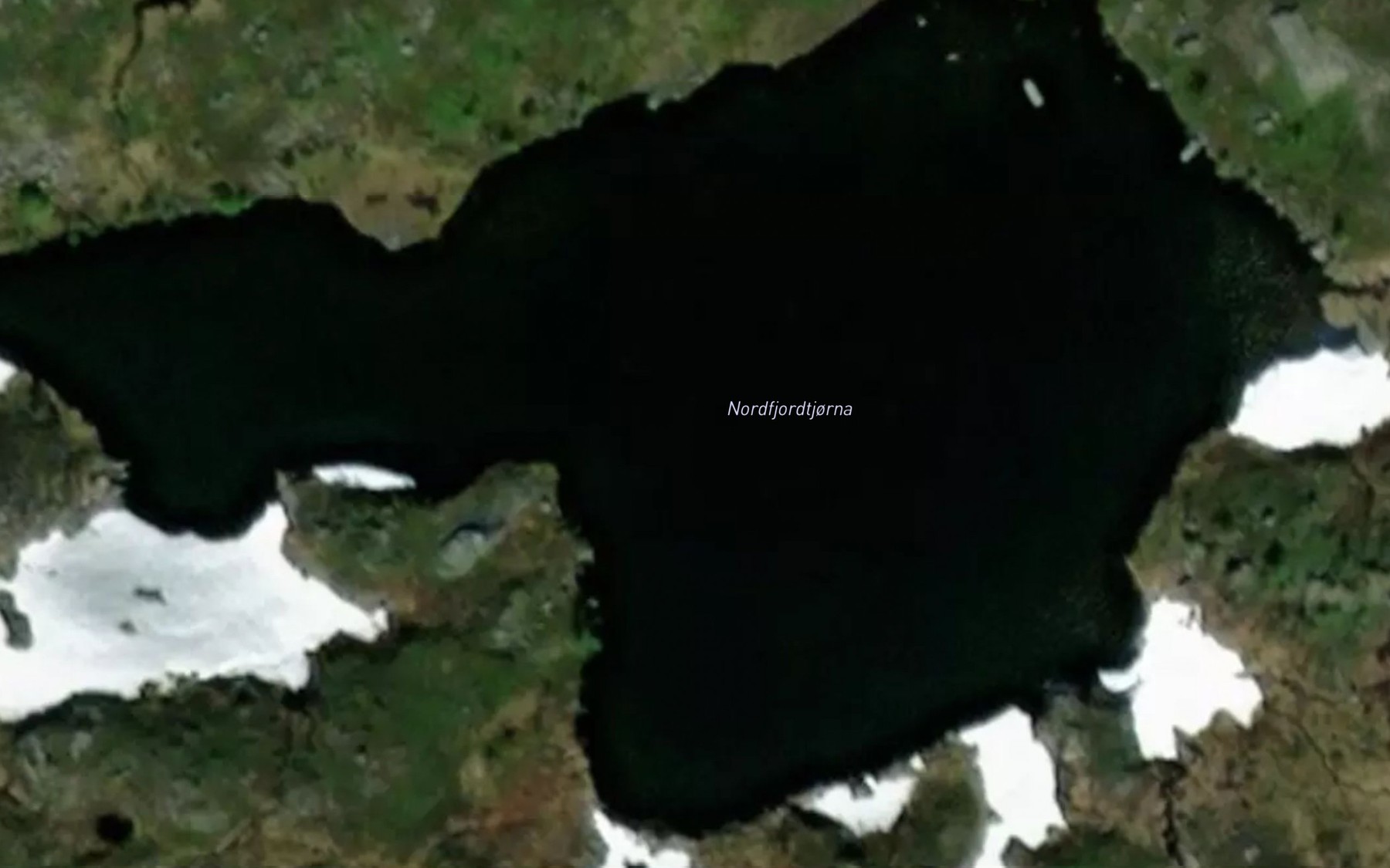 Satellite map of the Nordfjordtjorna