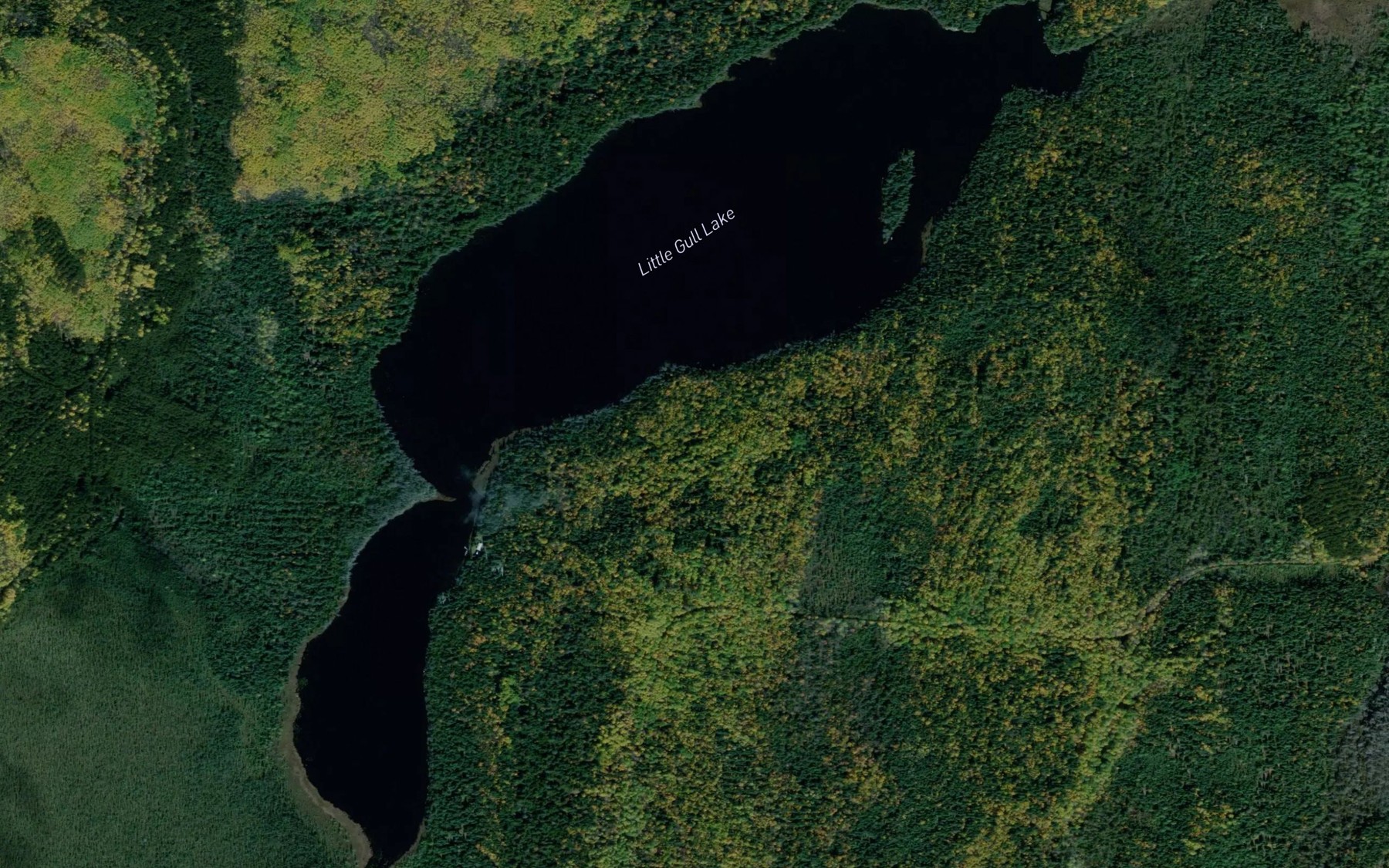 Satellite map of the Little Gull Lake