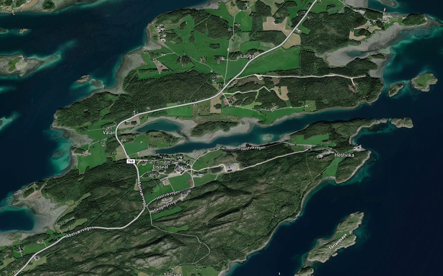 Satellite map of the Laugvagen