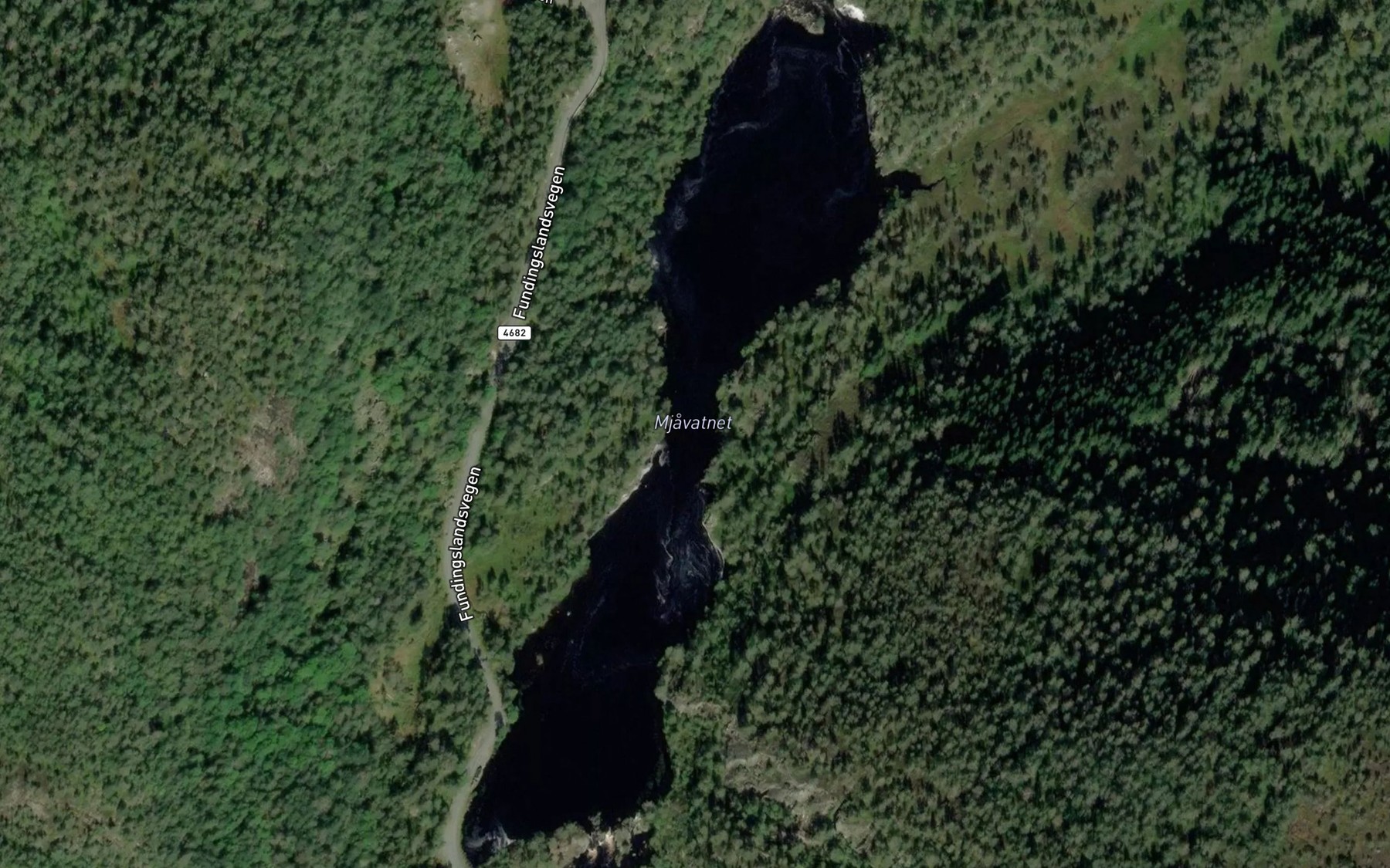 Satellite map of the Mjavatnet