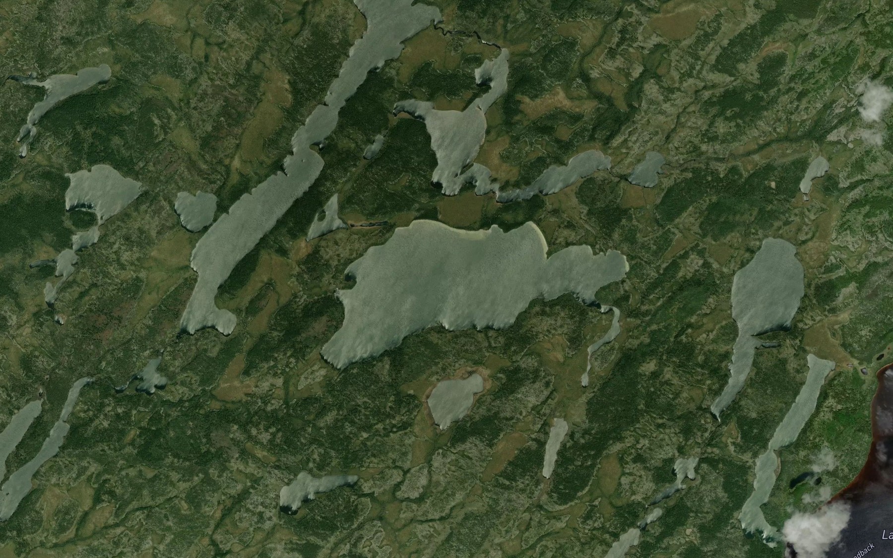 Satellite map of the Lac La Fare