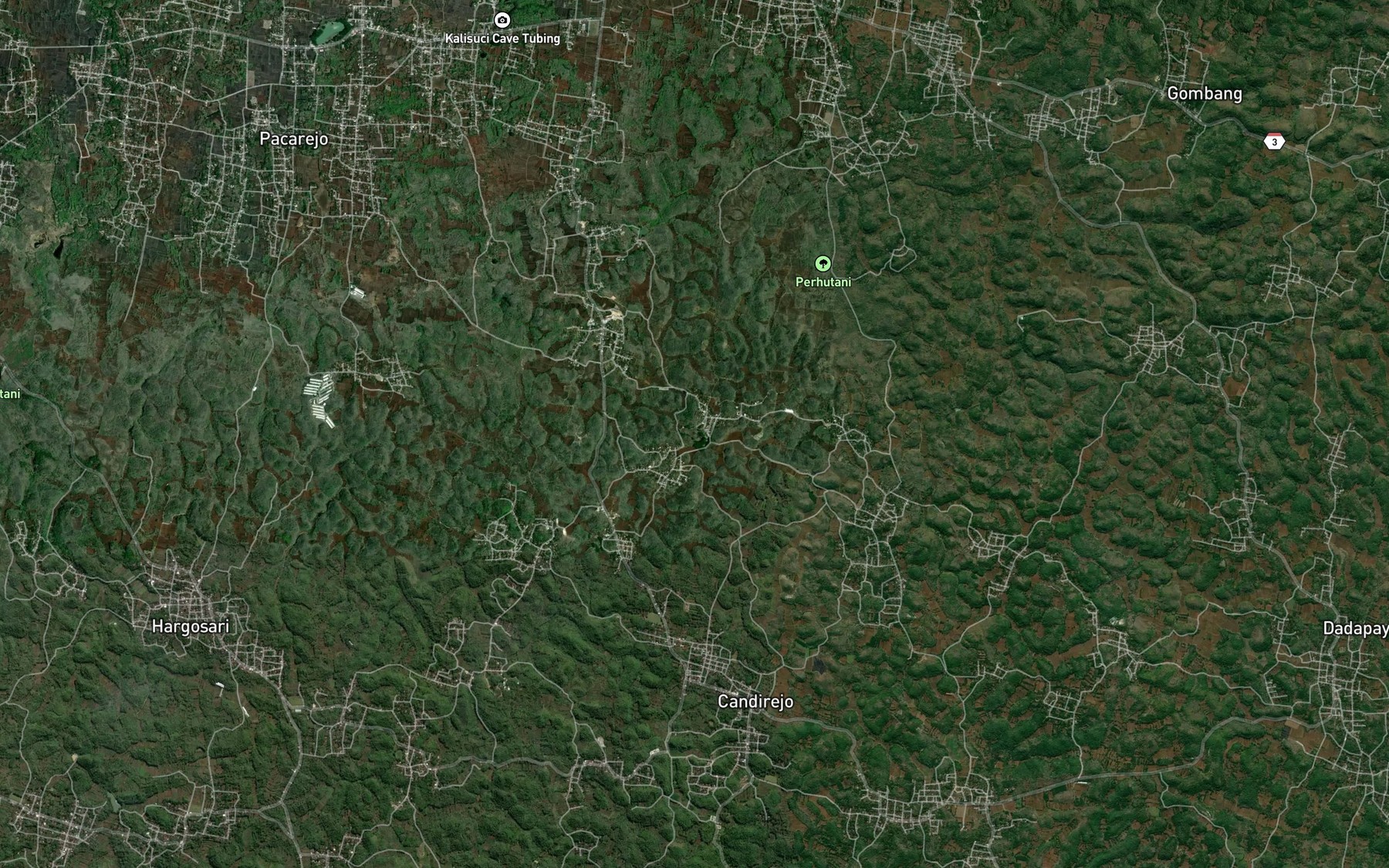 Satellite map of the Telaga Nangsri