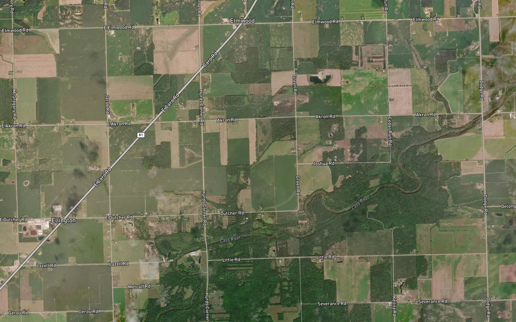 Satellite map of the H and S Drain
