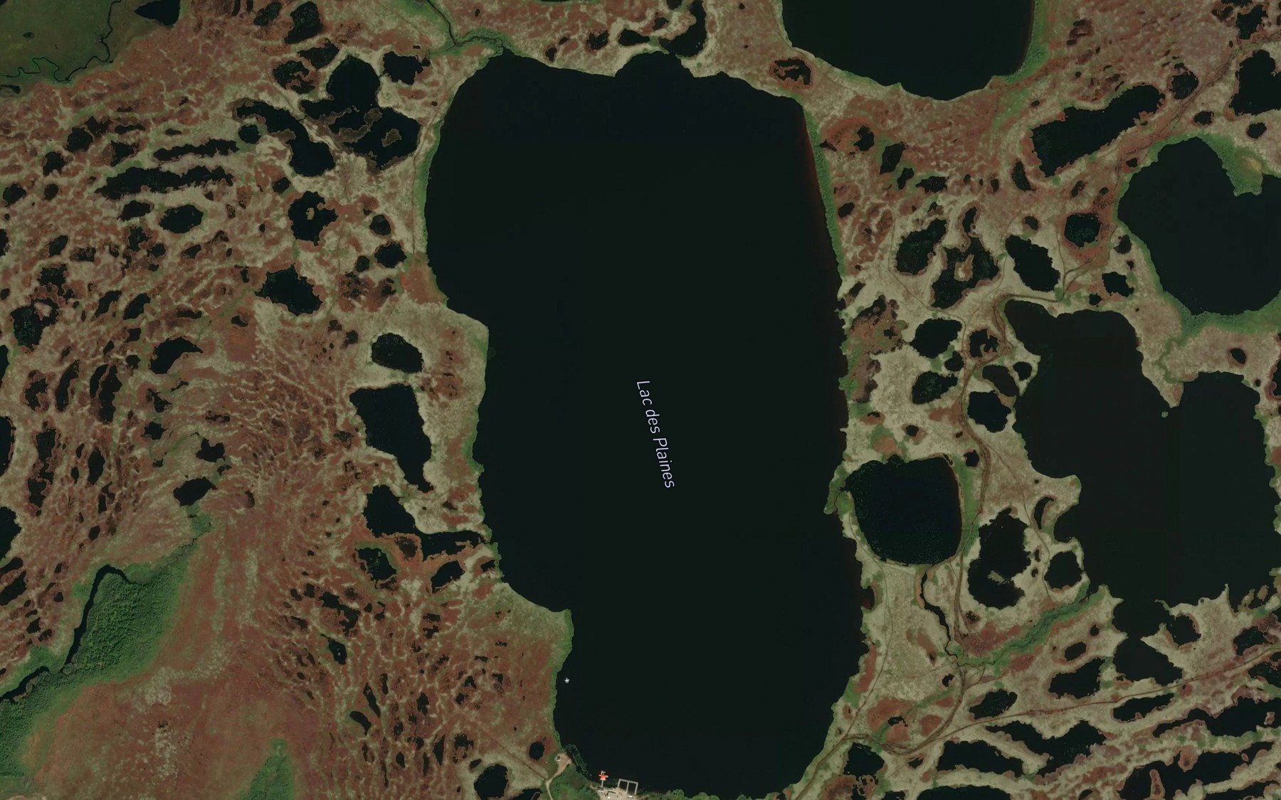 Satellite map of the Lac des Plaines