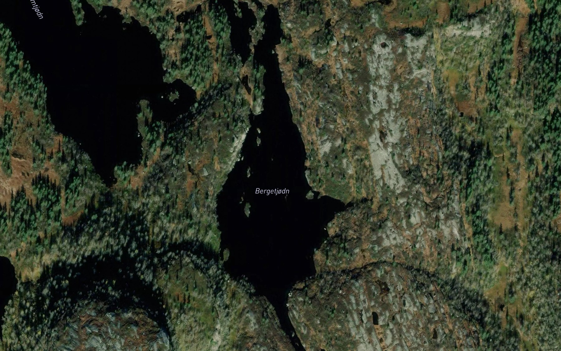 Satellite map of the Bergetjodn