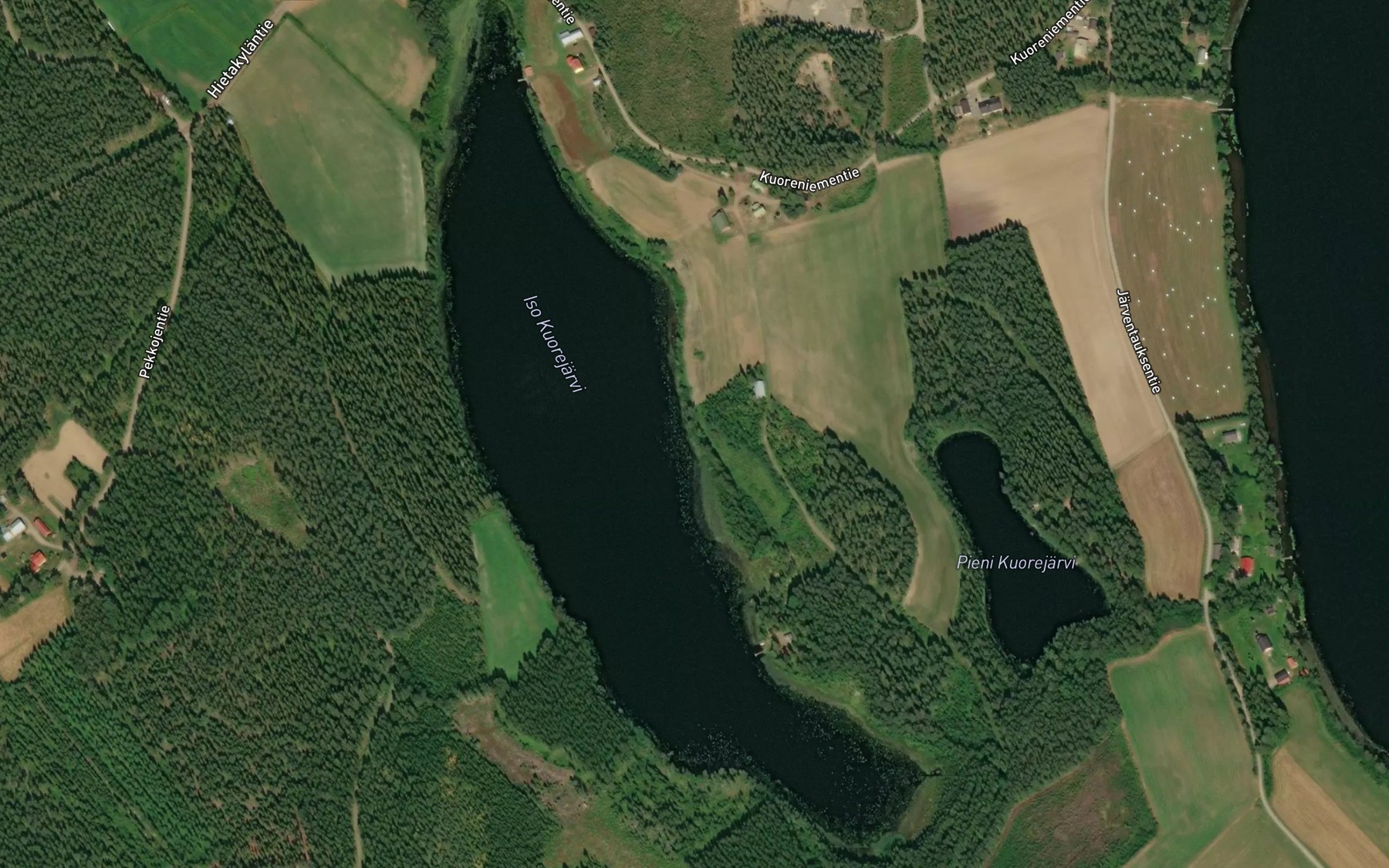 Satellite map of the Iso Kuorejarvi