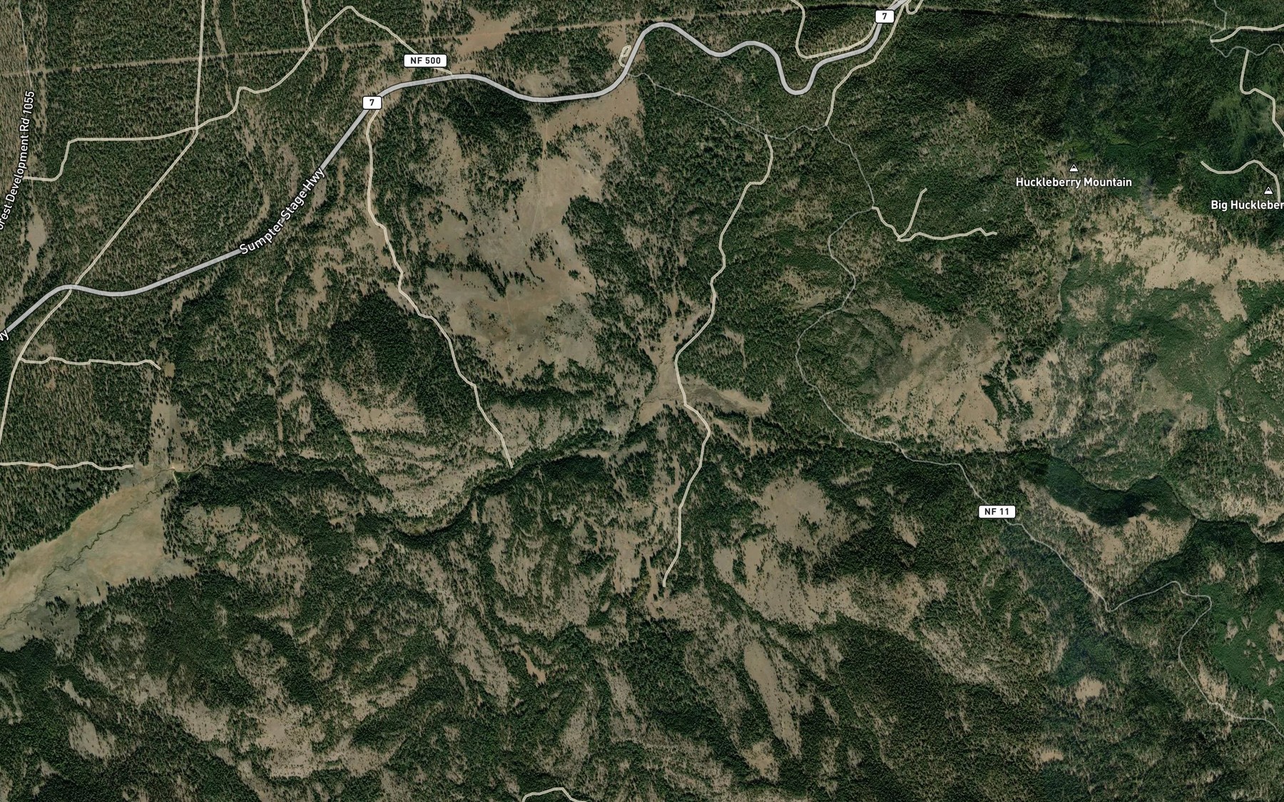 Satellite map of the Alder Creek