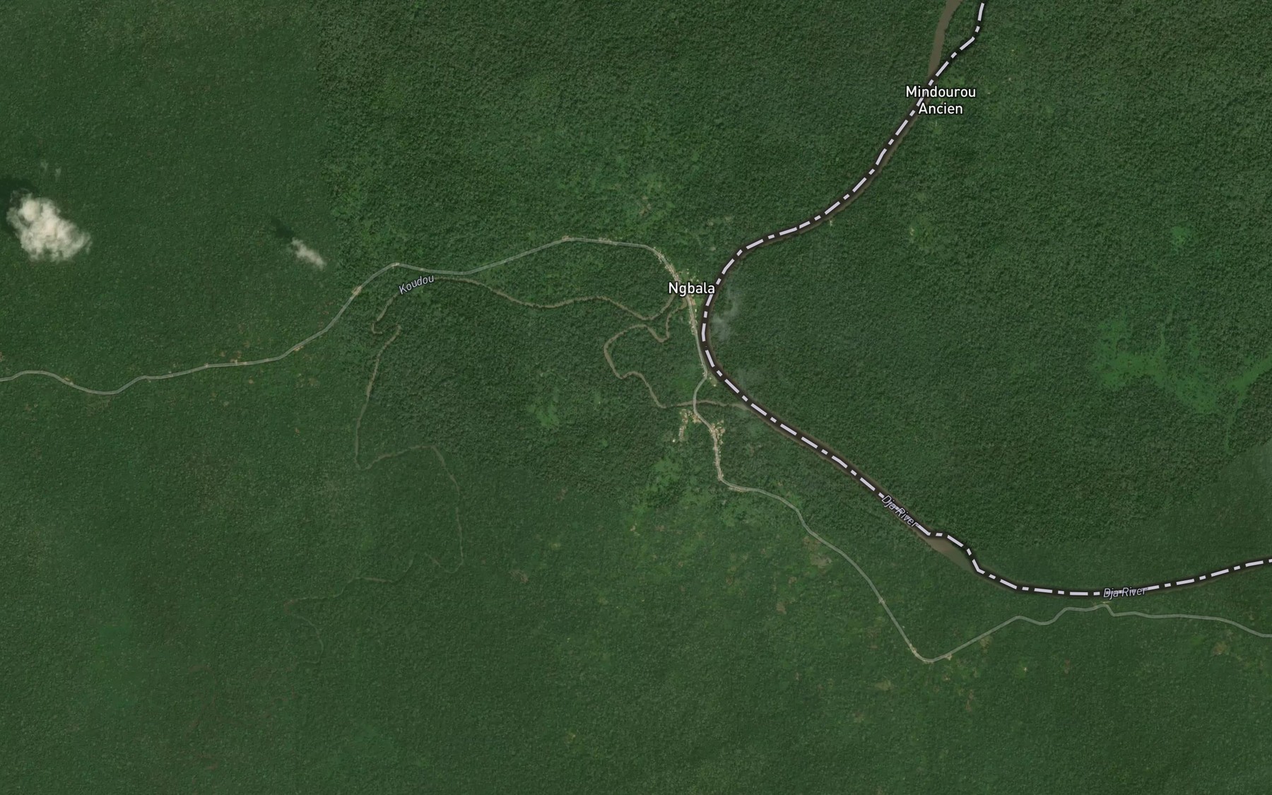 Satellite map of the Idouke