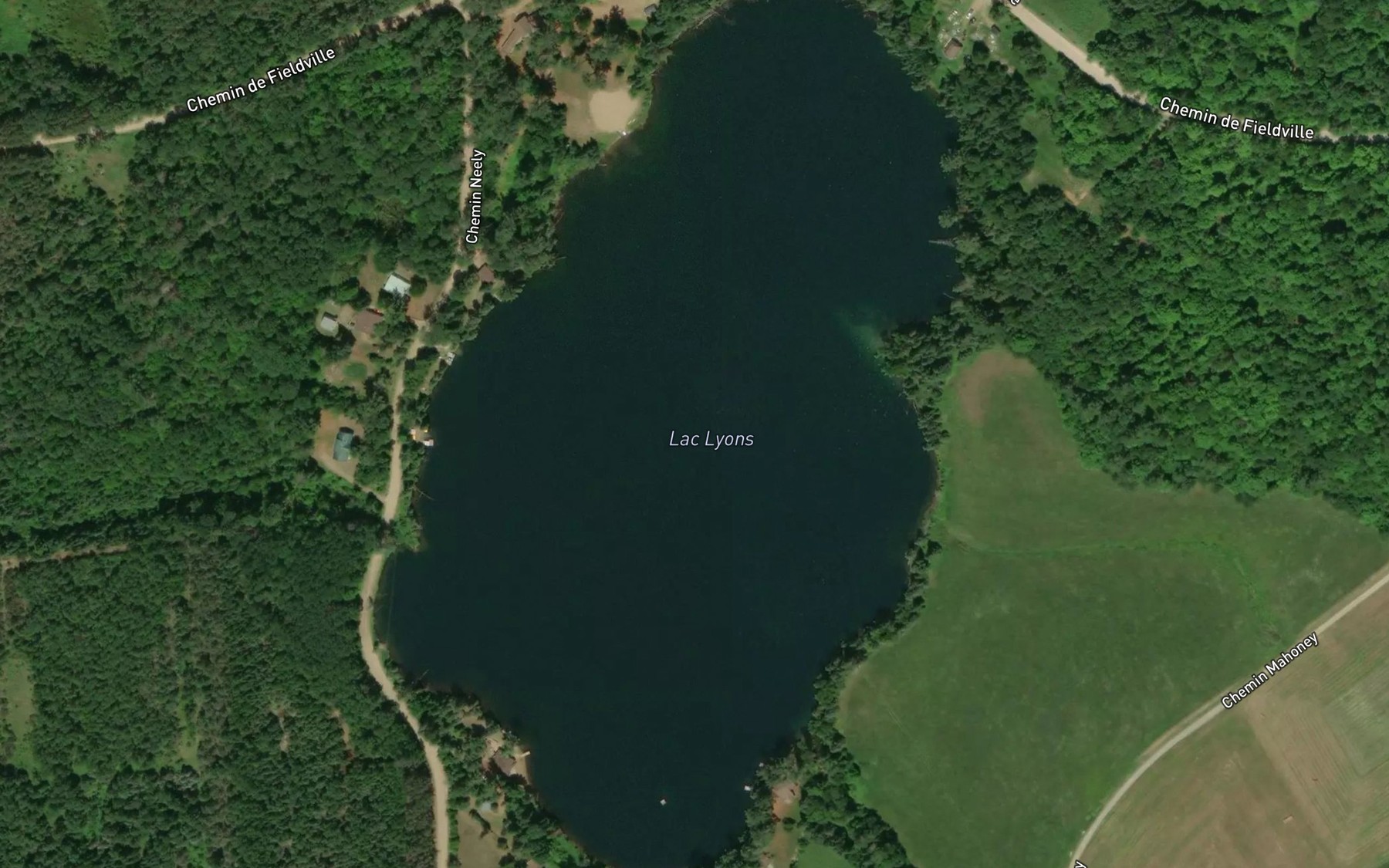 Satellite map of the Lac Lyons