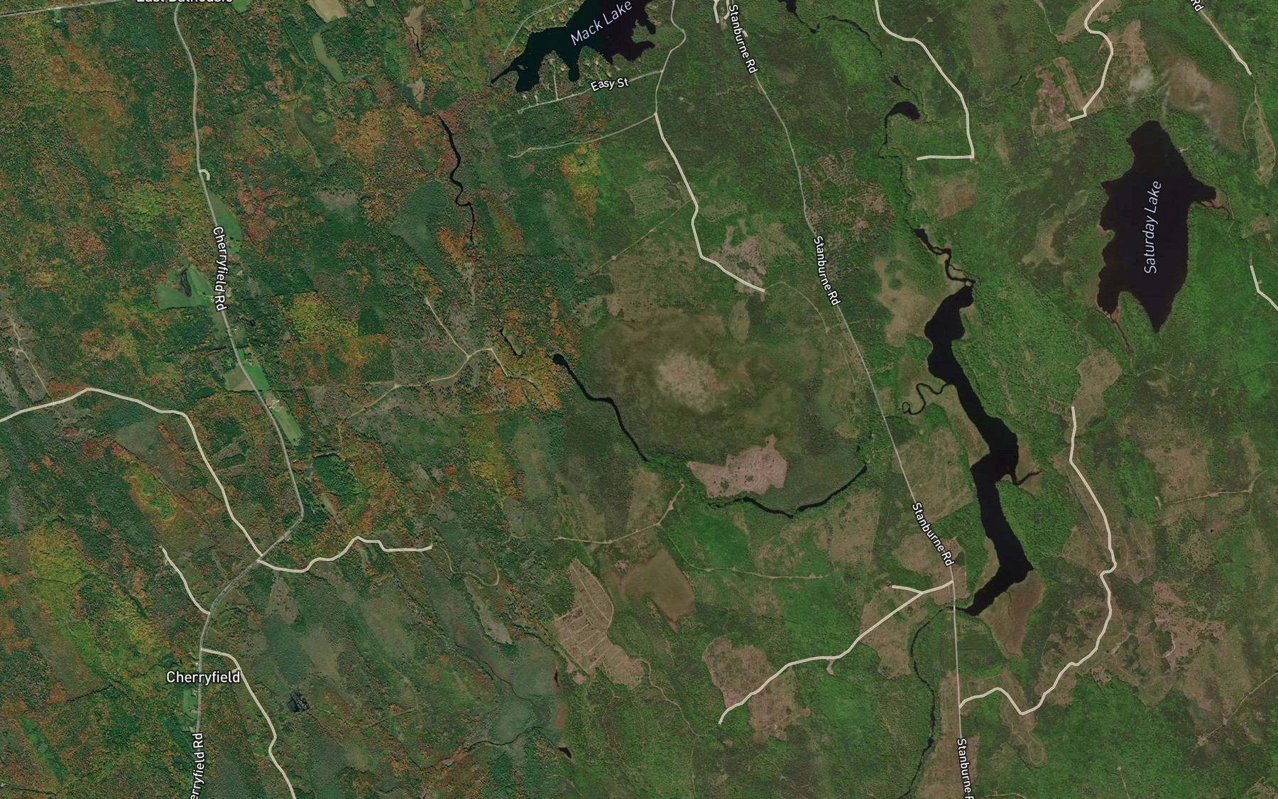 Satellite map of the Third Pond
