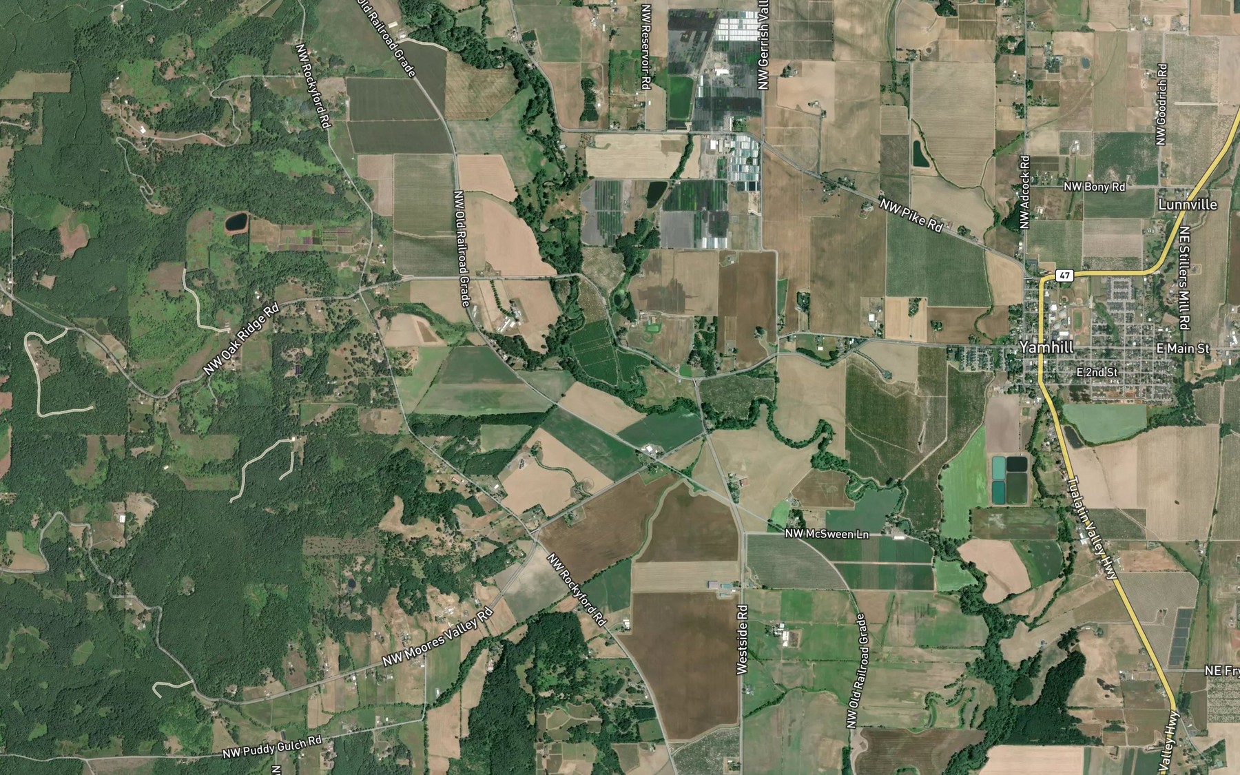 Satellite map of the Salt Creek