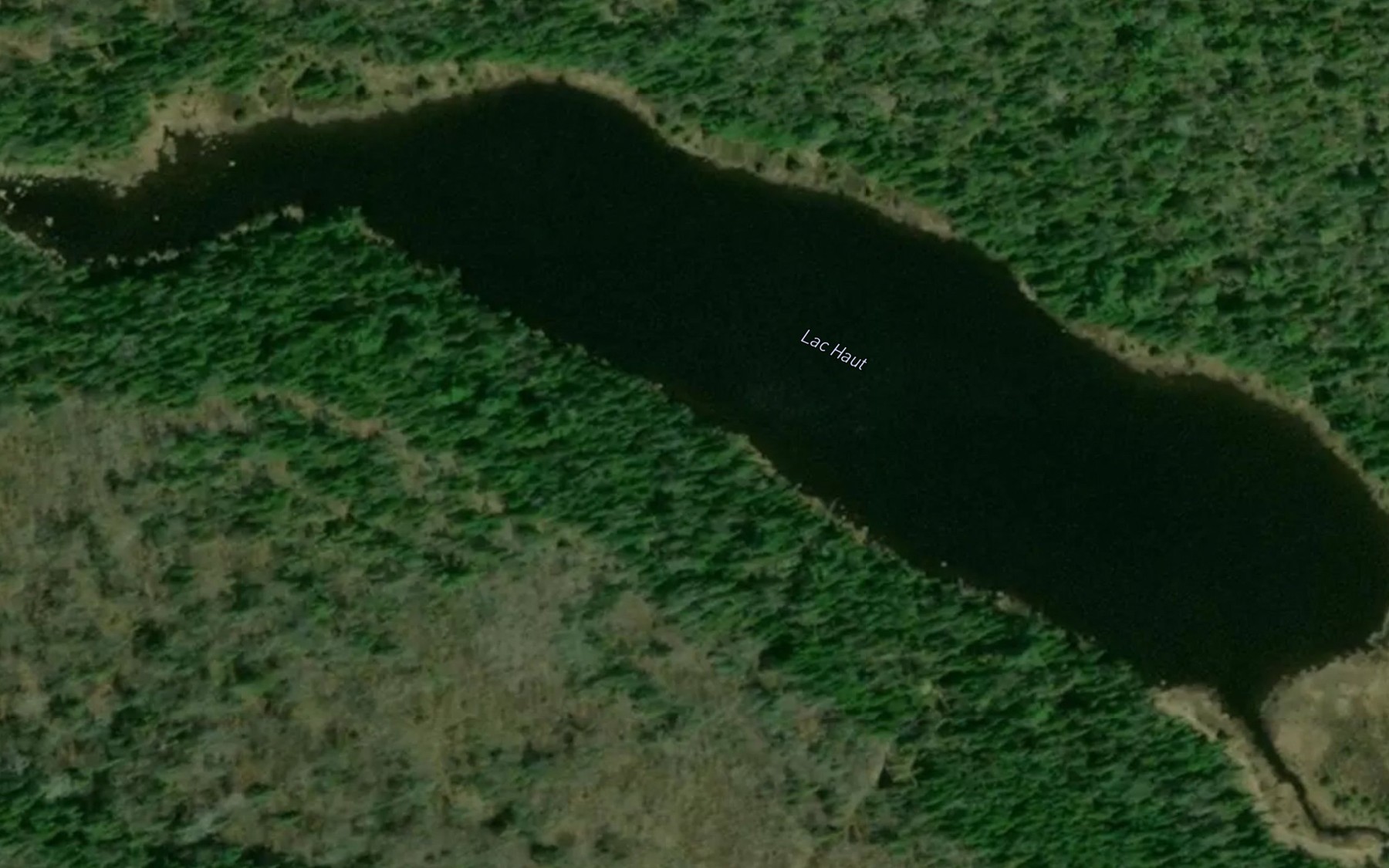 Satellite map of the Lac Haut